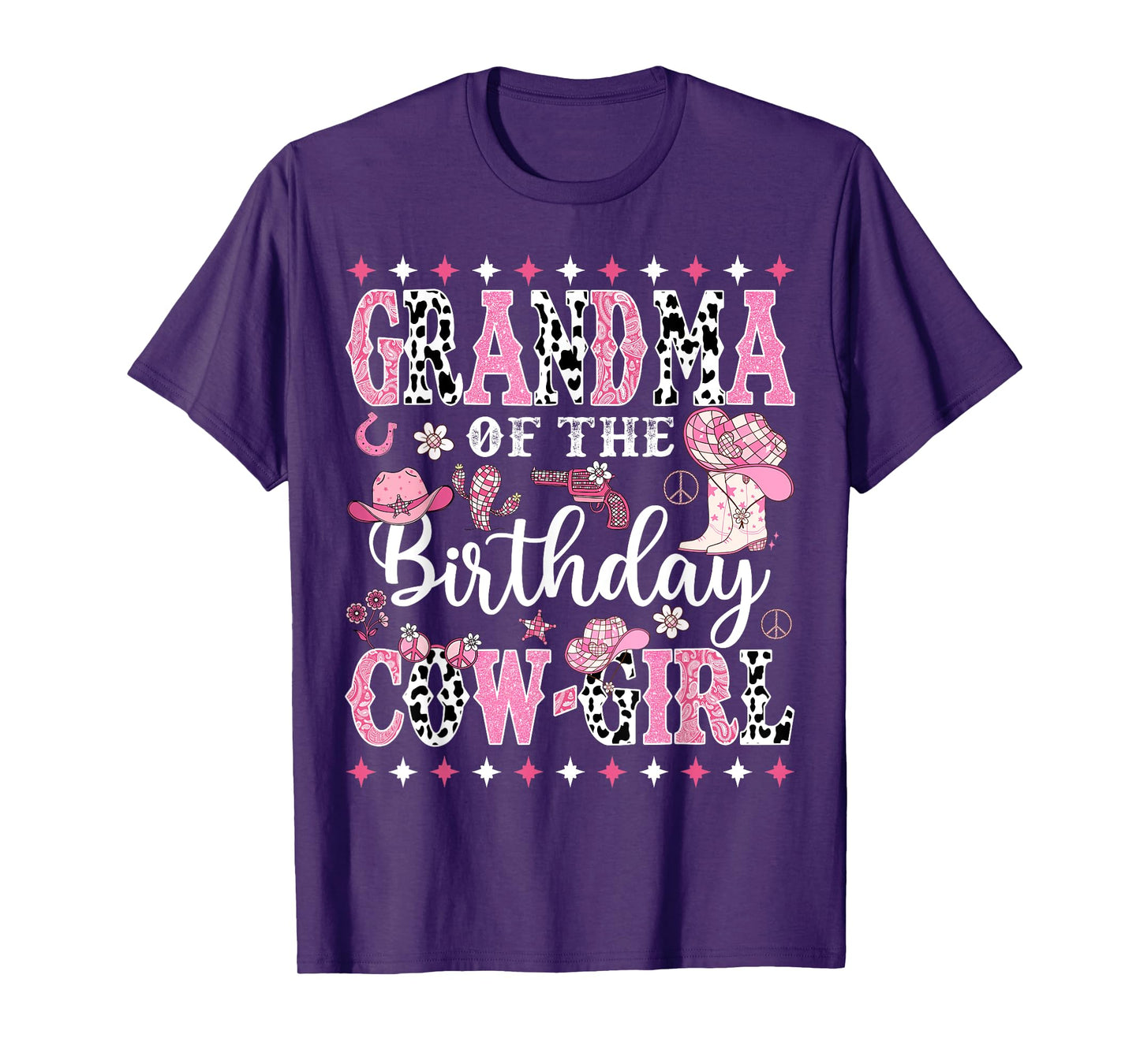 Grandma Of The Birthday CowGirl Rodeo CowGirl Birthday T-Shirt