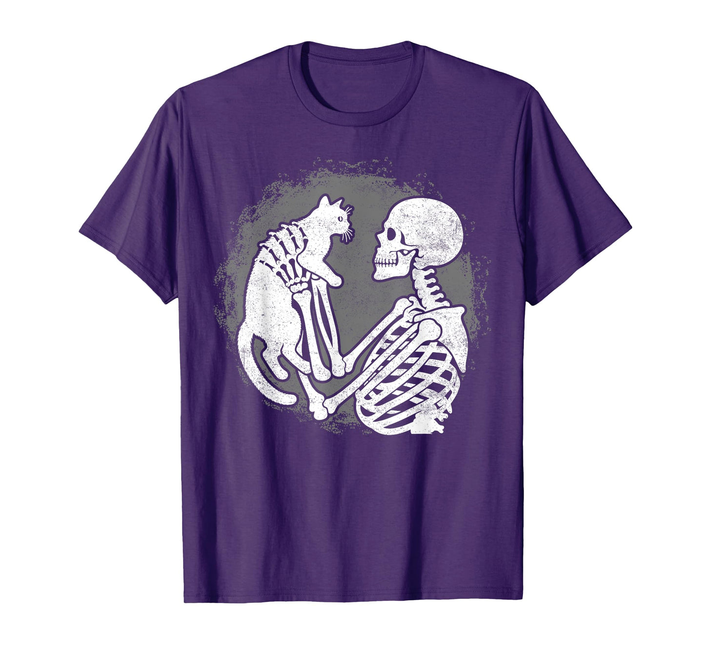 Skeleton Cat Skull Kitty Cute Halloween Men Women Kids T-Shirt