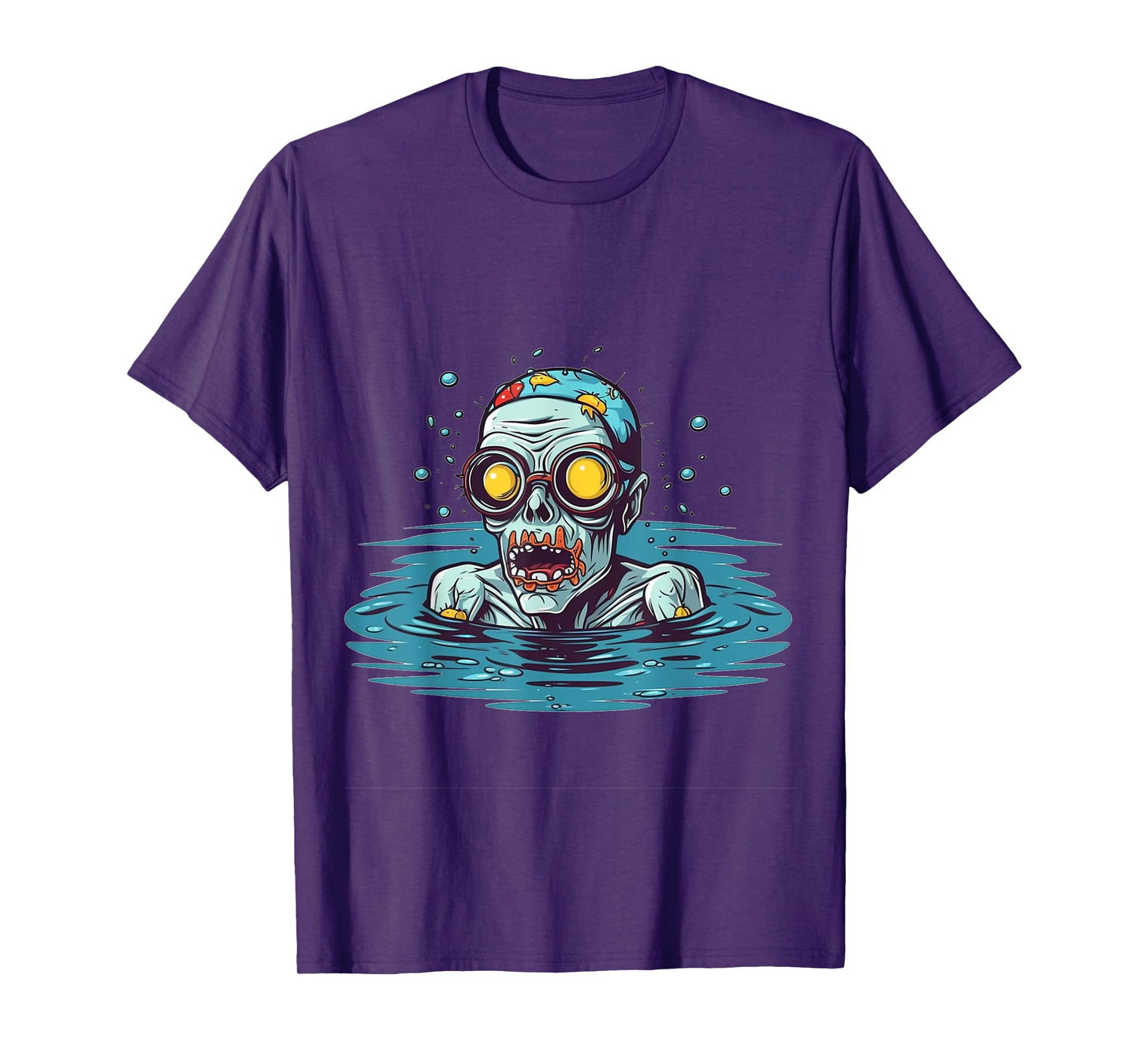 Zombie Swimmer Halloween Costume Swimming Men Women Kids T-Shirt