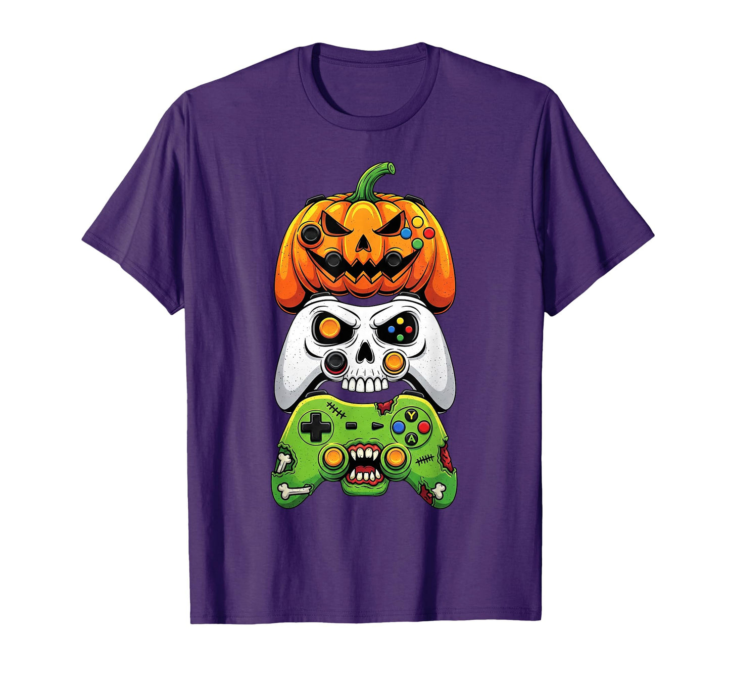 Spooky Halloween Gaming Controller Gifts for Men Women Kid T-Shirt