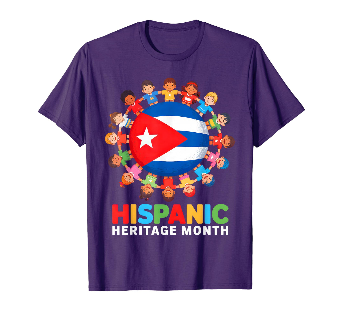 Cuban Flag Hispanic Heritage Month Cuba Boy Girl Kids T-Shirt