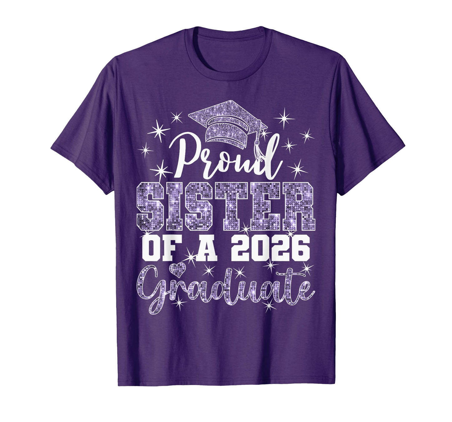 Super Proud Sister of 2026 Graduate Senior Graduation Family T-Shirt