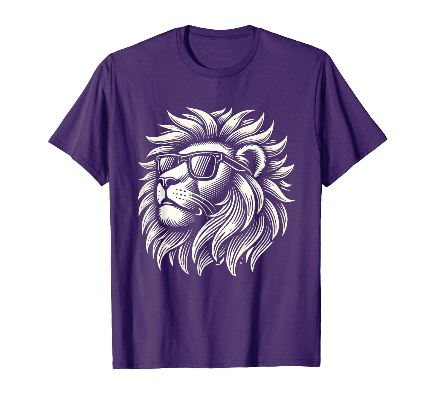 Cool Lion Sunglasses Shades Lion Graphic T-Shirt