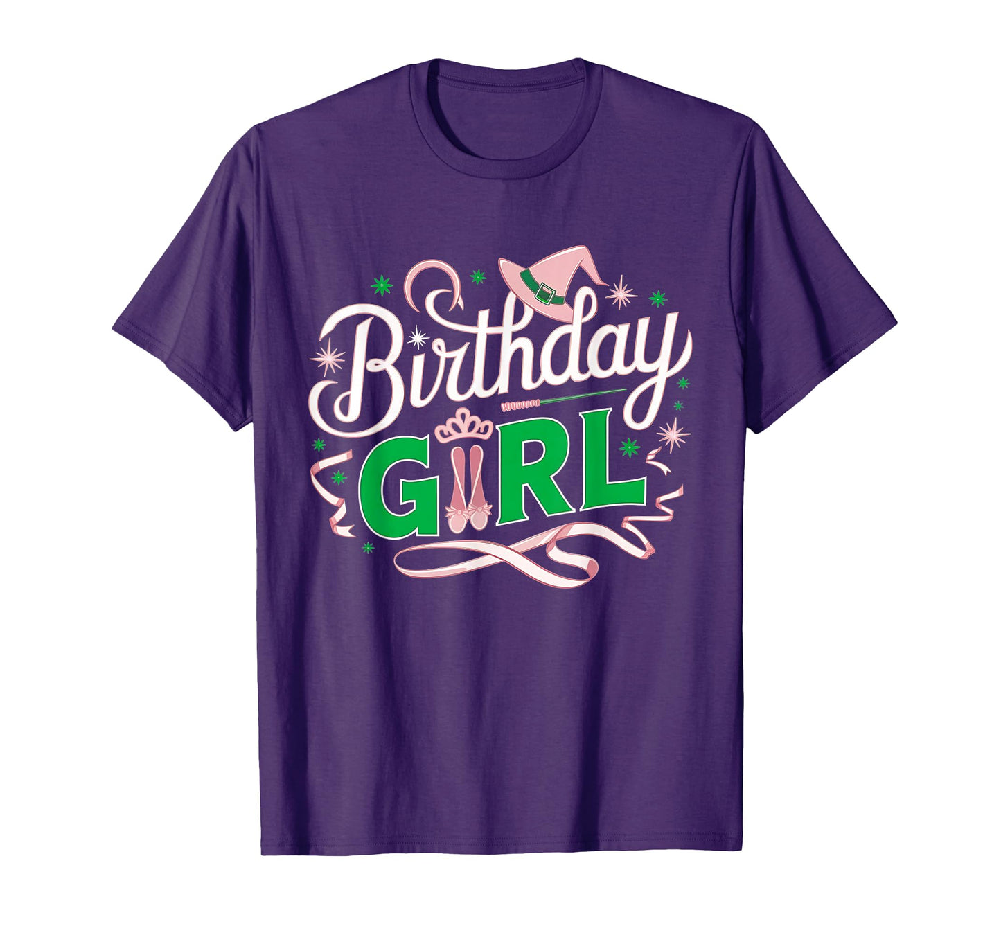Birthday Witch Pink And Green Birthday Girl T-Shirt
