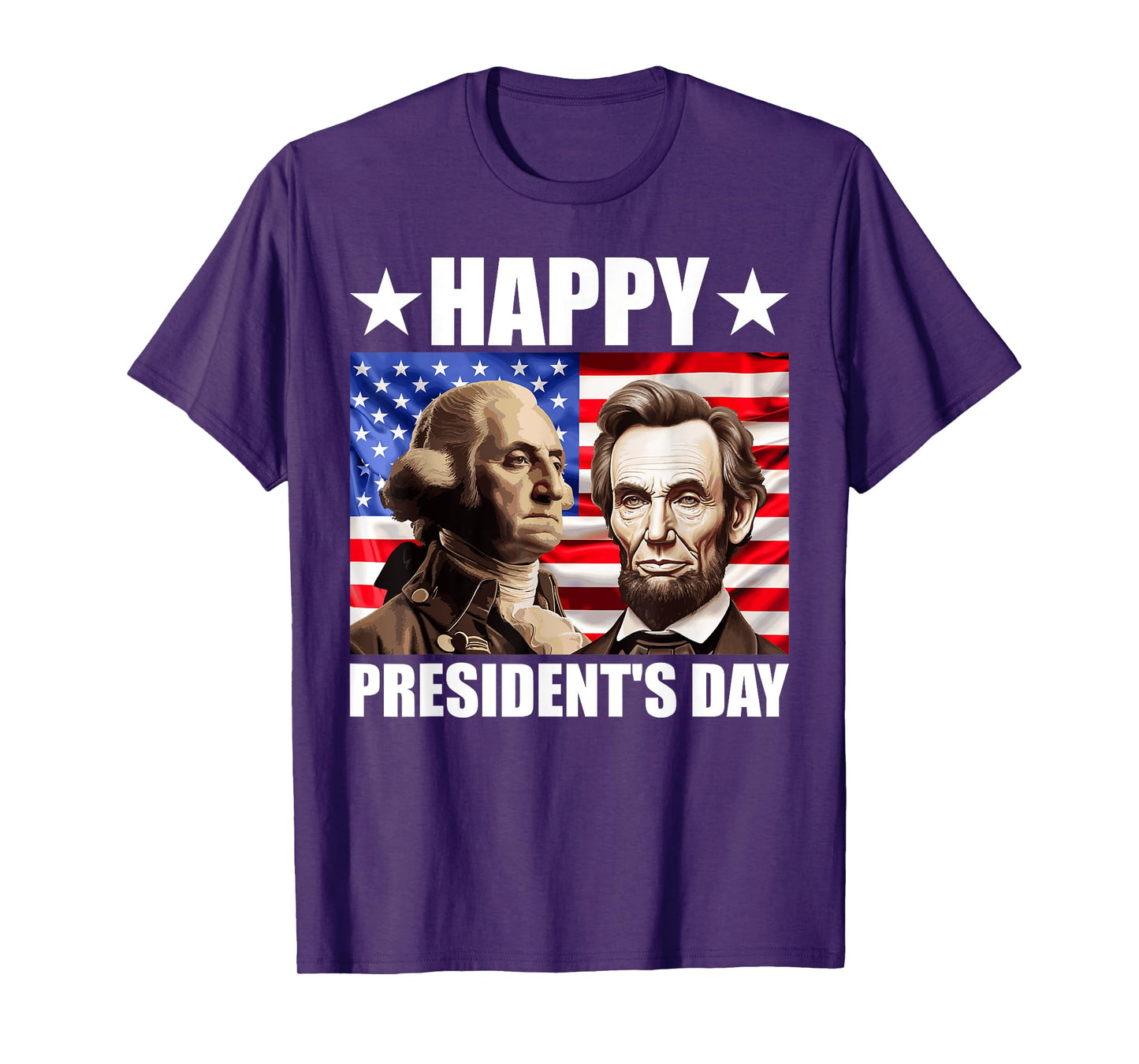 Retro Washington Lincoln American Flag Happy President's Day T-Shirt