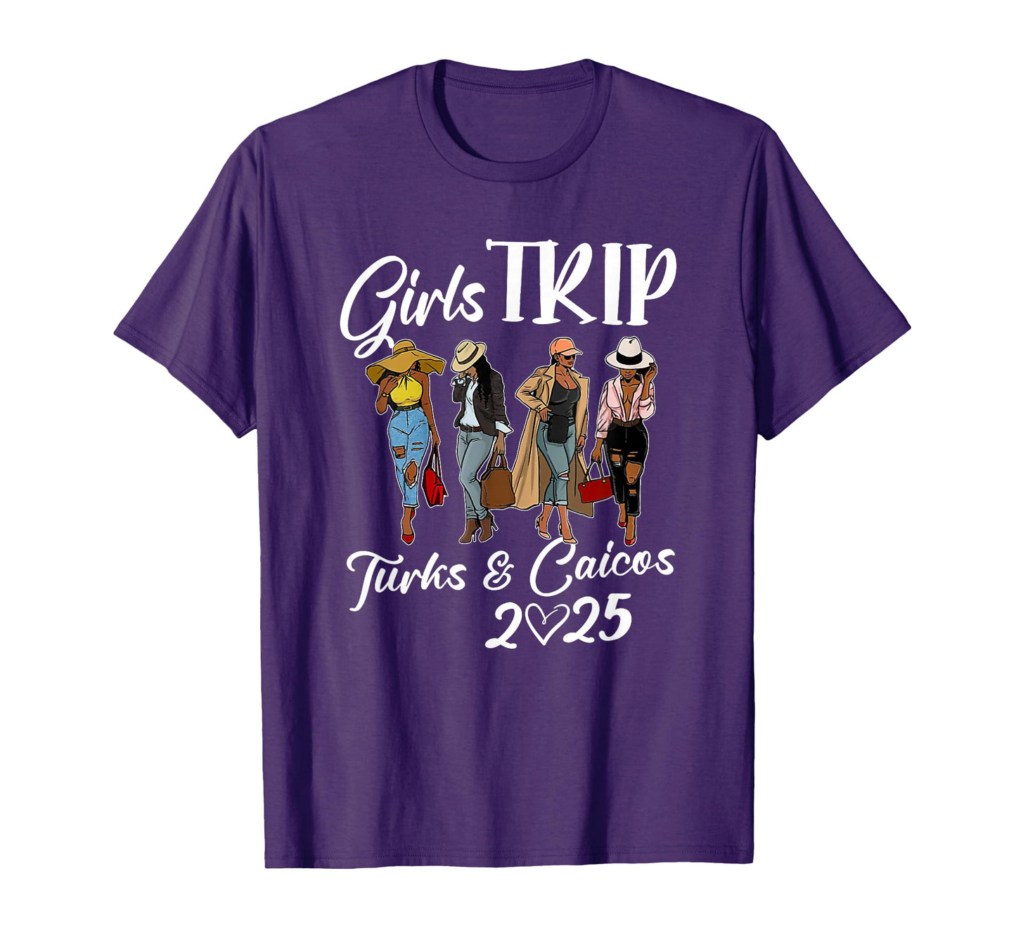 Turks & Caicos Girls Trip 2025 Birthday Squad Women Vacation T-Shirt