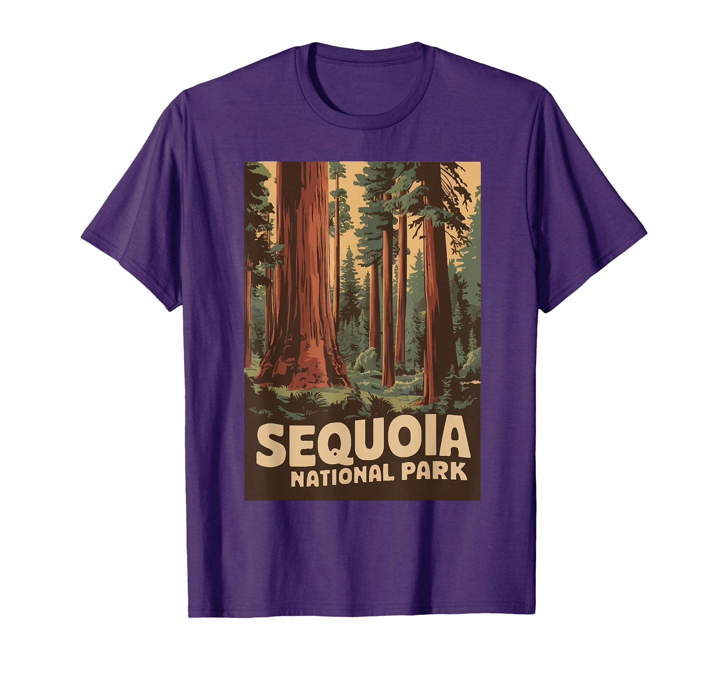 Vintage Sequoia National Park Men Women Kids Camping Hiking T-Shirt