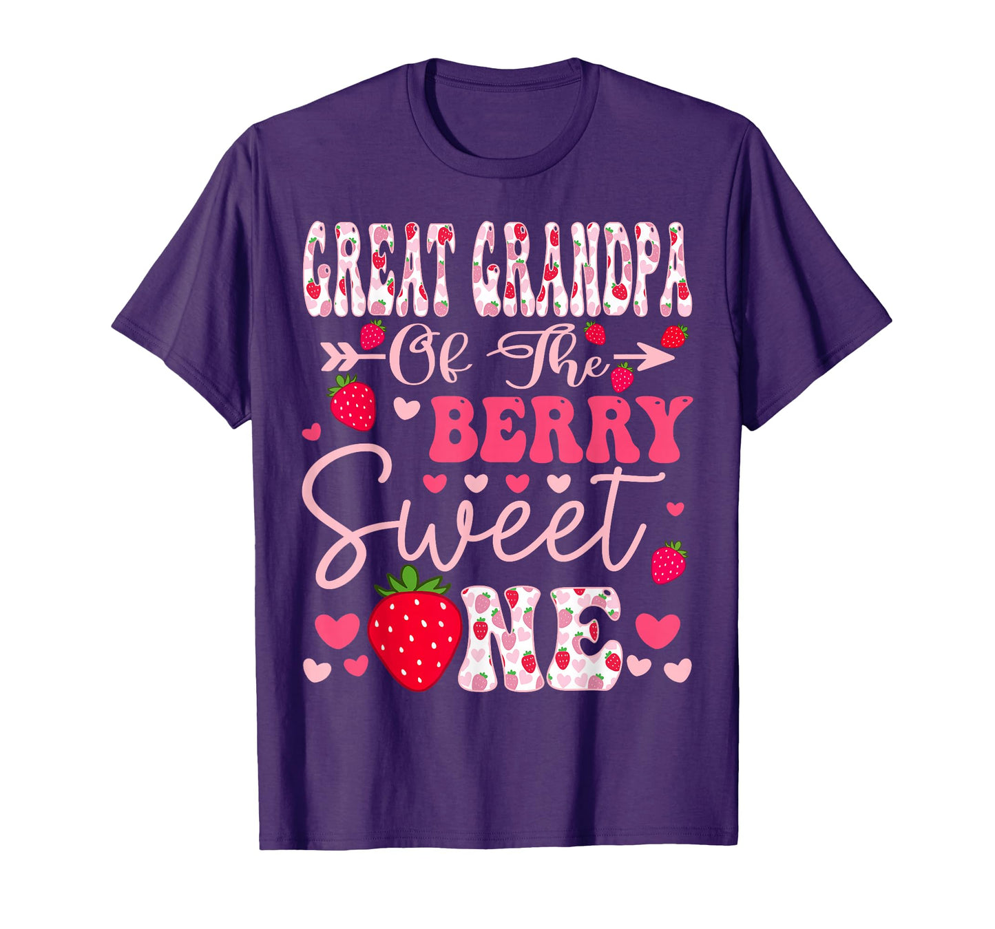 Great Grandpa Of The Berry Sweet One Strawberry 1St Birthday T-Shirt
