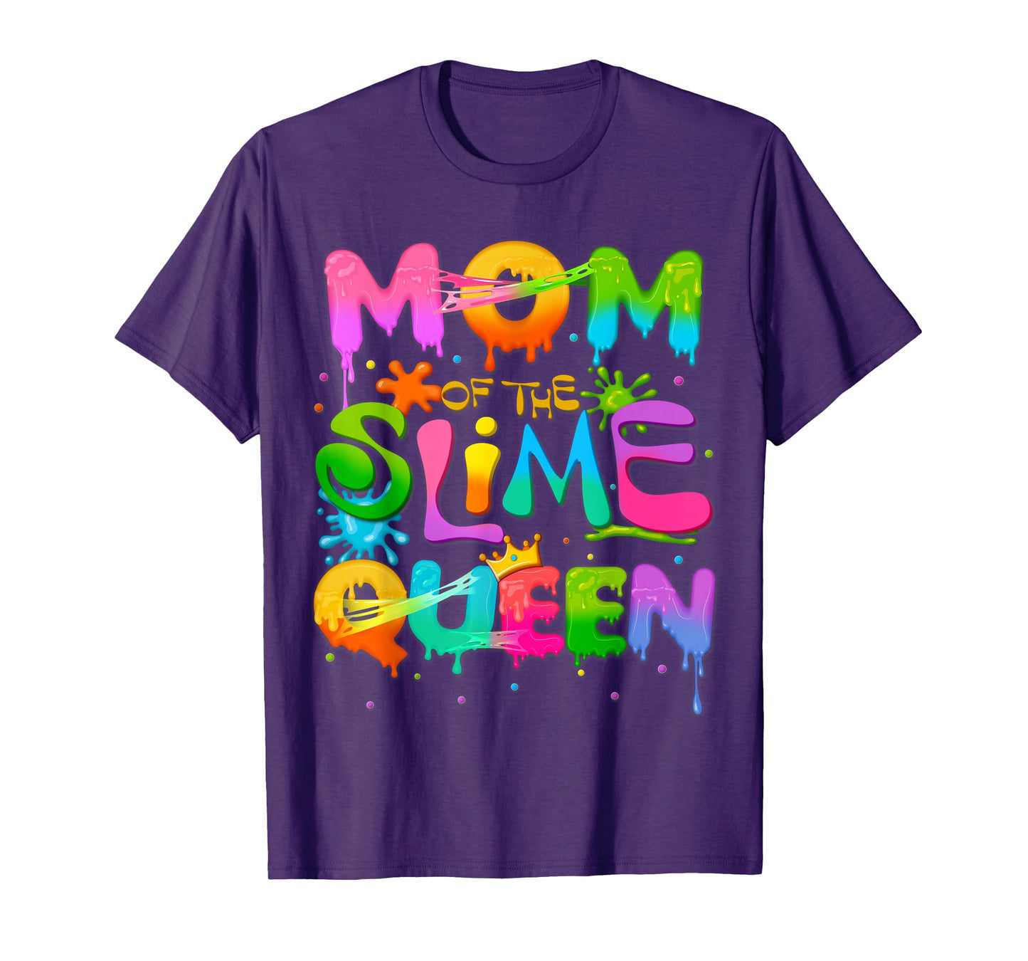 Mom Of The Slime Queen Birthday Family Matching Party T-Shirt