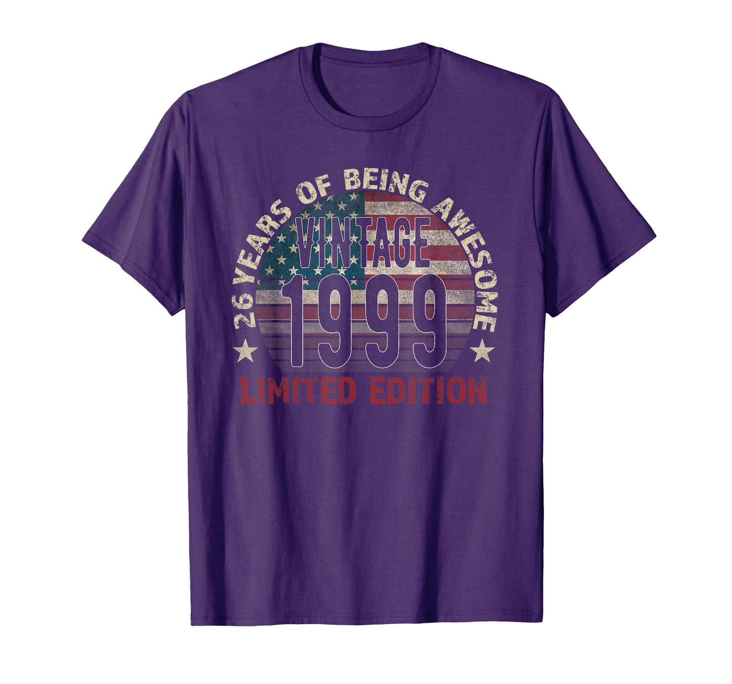 26th Birthday Gift men Vintage born 1999 turning 26 Year Old T-Shirt