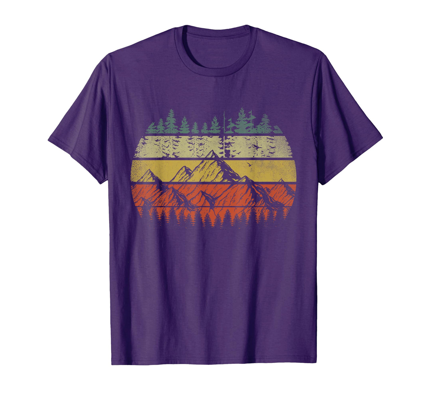 Wildlife Trees Outdoors Nature Retro Forest T-Shirt