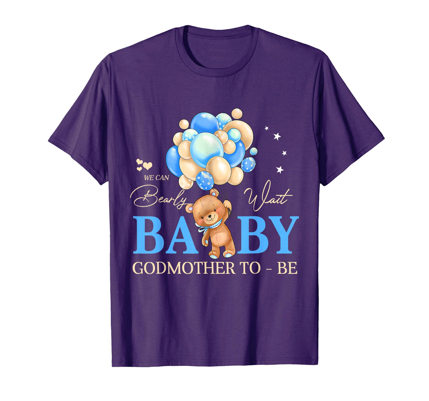 Godmother We Can Bearly Wait Baby Shower Family Matching T-Shirt