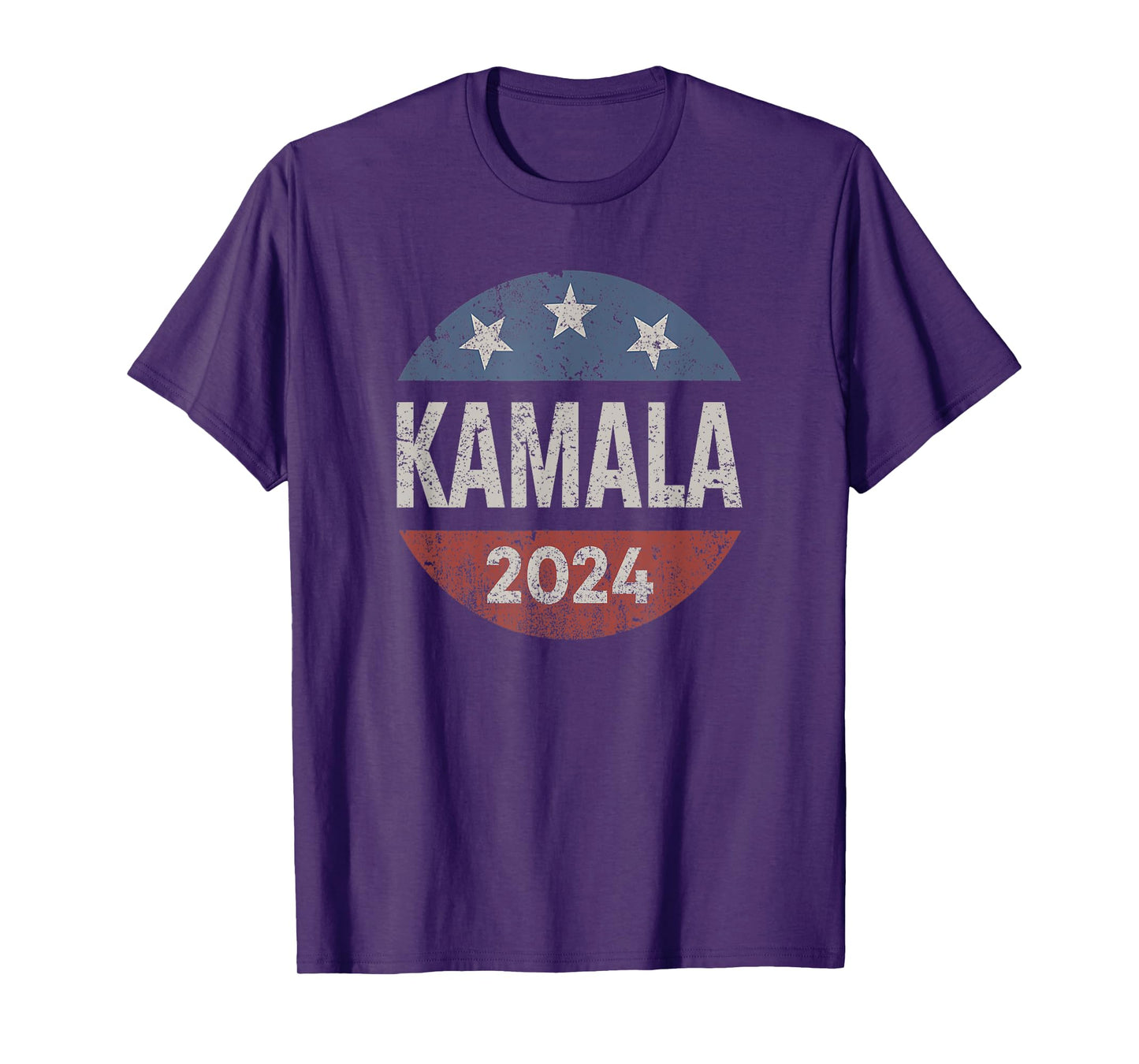 Retro Button Kamala Harris 2024 For President Campaign T-Shirt