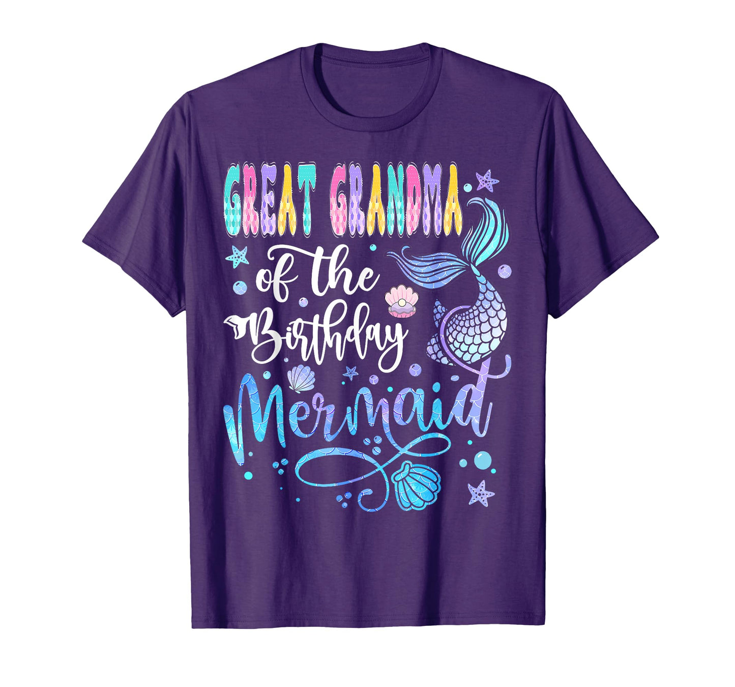 Great Grandma Of The Birthday Mermaid Bday Girl Party T-Shirt