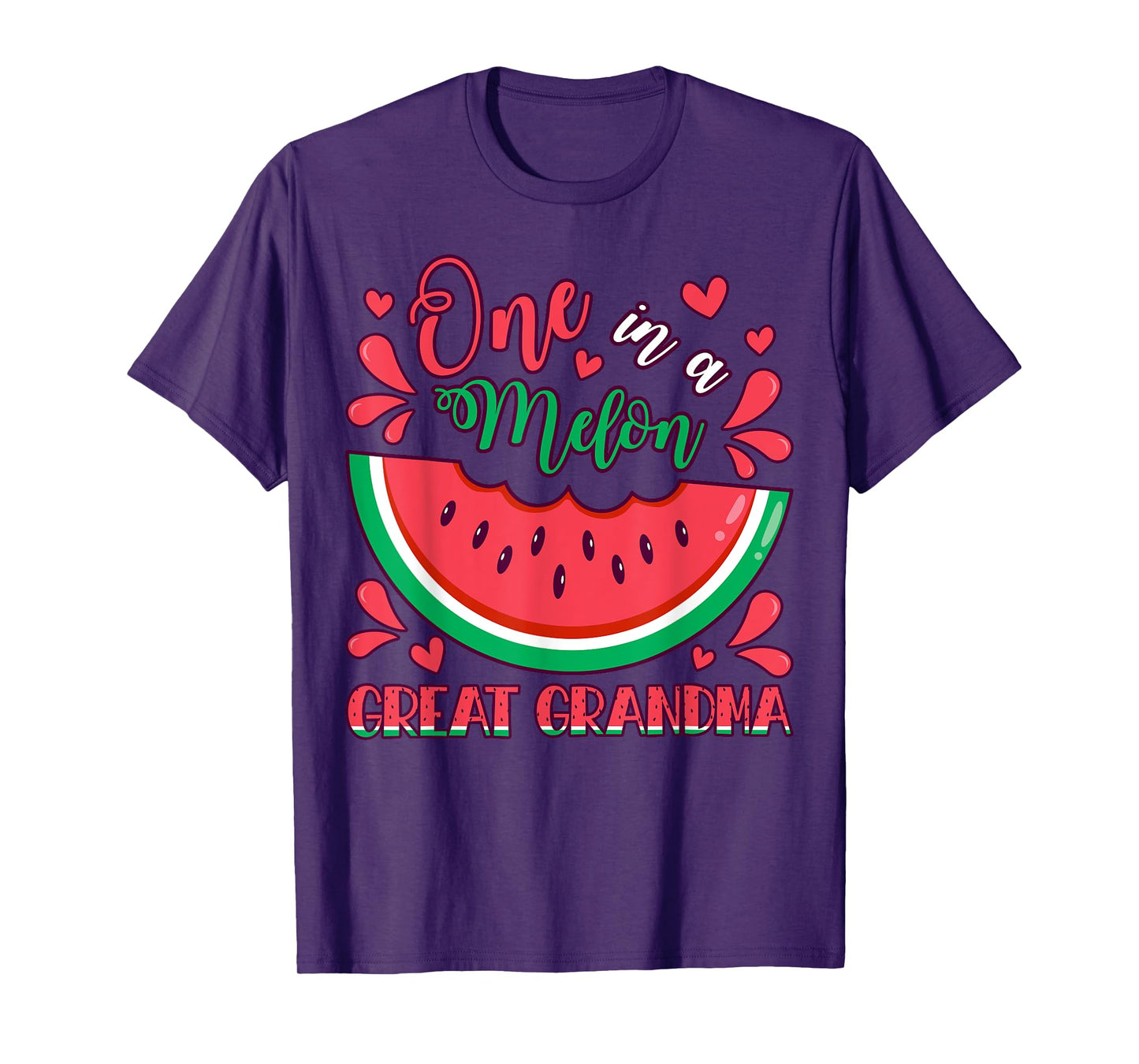 One in a Melon Great Grandma Birthday Party Matching Family T-Shirt