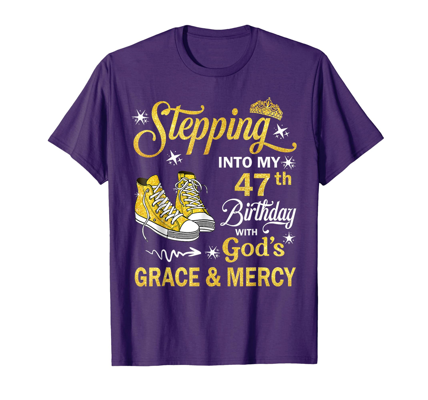 47 Year Old Birthday 47th Birthday With God's Grace & Mercy T-Shirt