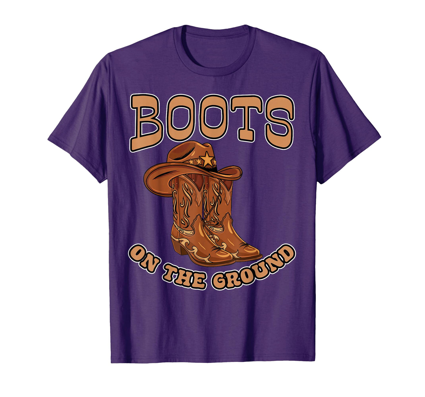 Western Cowgirl Country Cowboy Rodeo Linedance Boots Ground T-Shirt