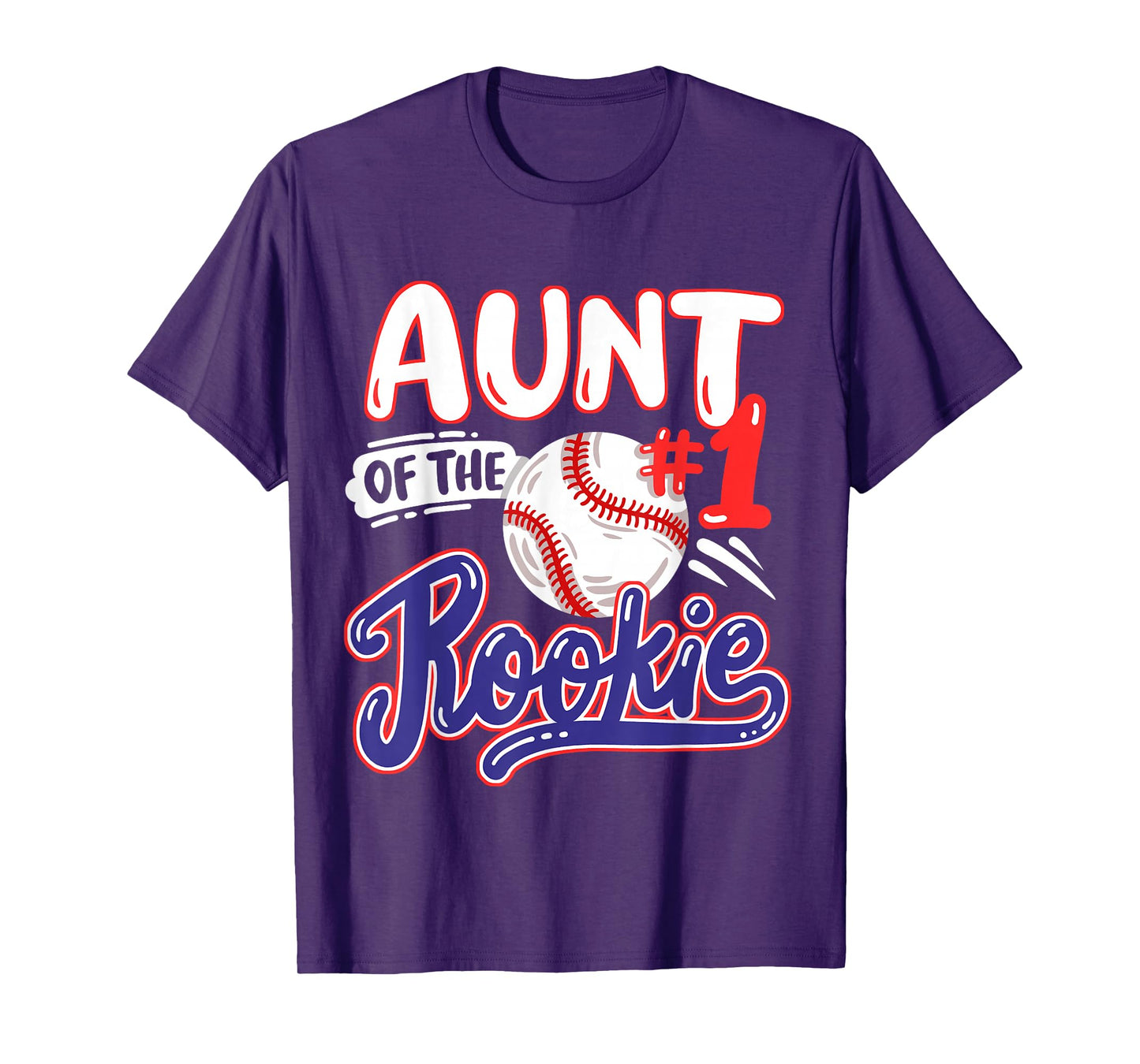 Aunt of Rookie 1st Baseball Birthday Party Theme Matching T-Shirt