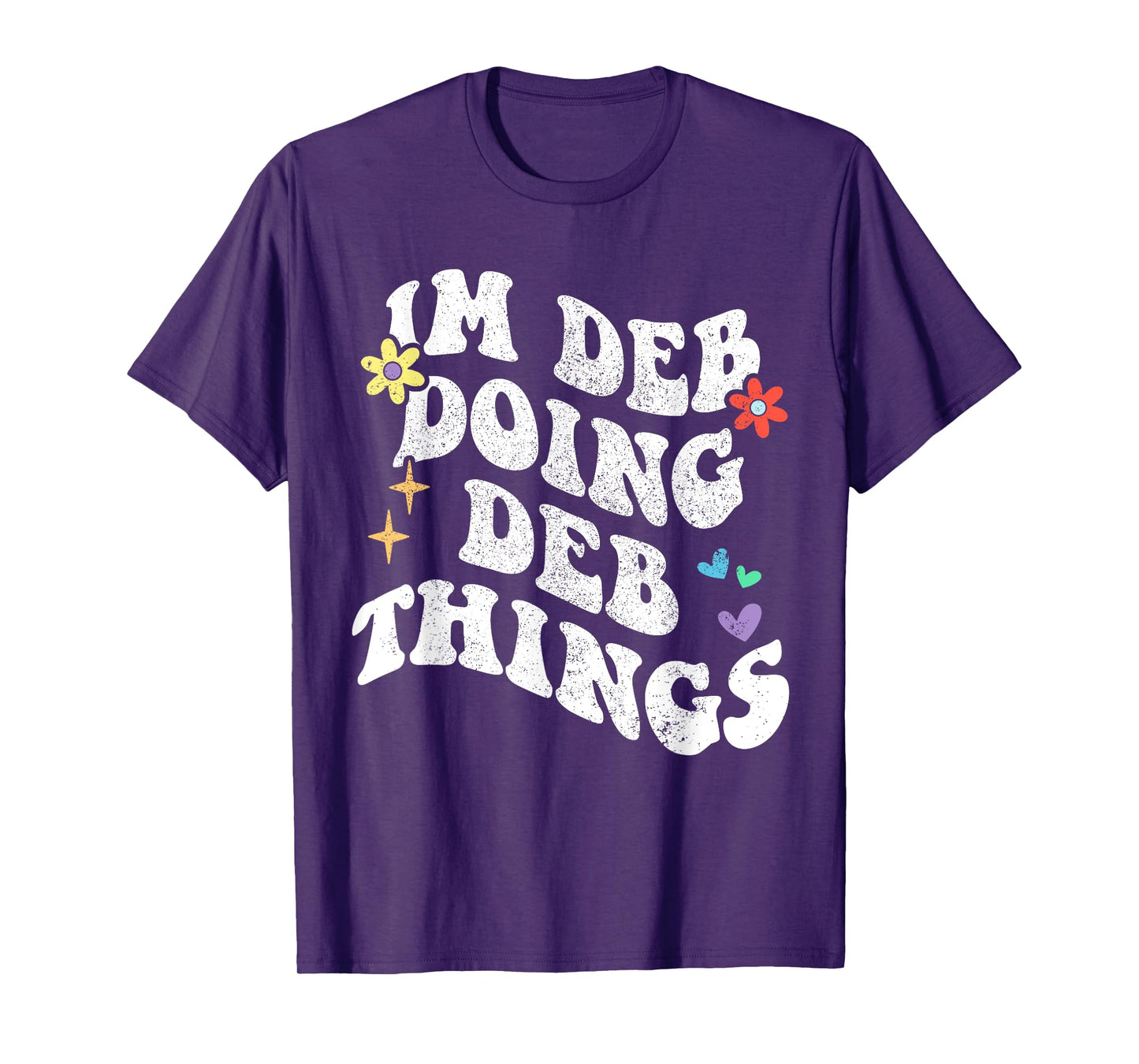 Retro Groovy Im Deb Doing Deb Things Funny Mother's Day T-Shirt
