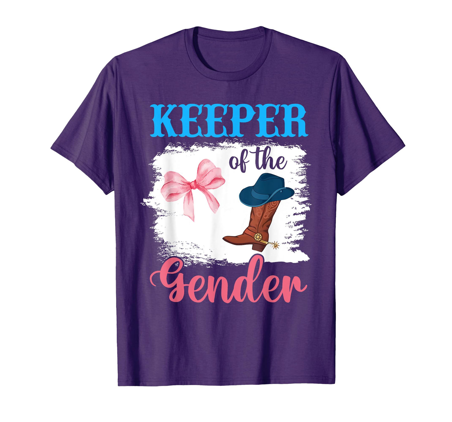 Boots or Bows Gender Reveal Decorations Keeper of the Gender T-Shirt