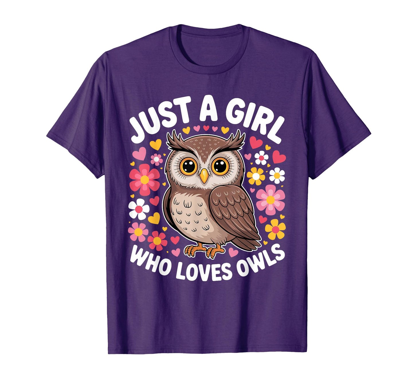 Funny Owl Art for Women Girls Kids Bird Animal Owl Lover T-Shirt