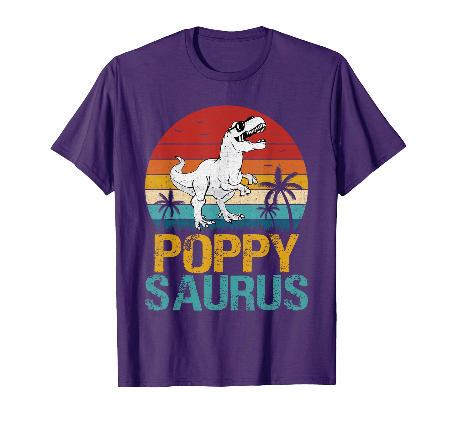 Vintage Poppy Saurus T Rex Dinosaur Gifts For Father's Day T-Shirt