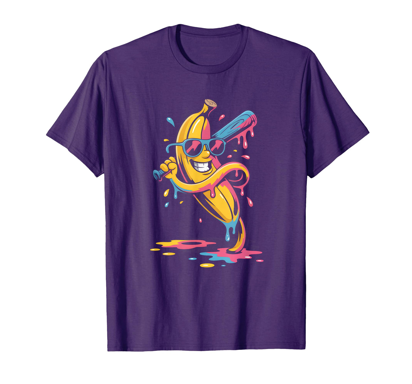 Banana Funny Baseball Drip Kids Youth Boys Girls T-Shirt