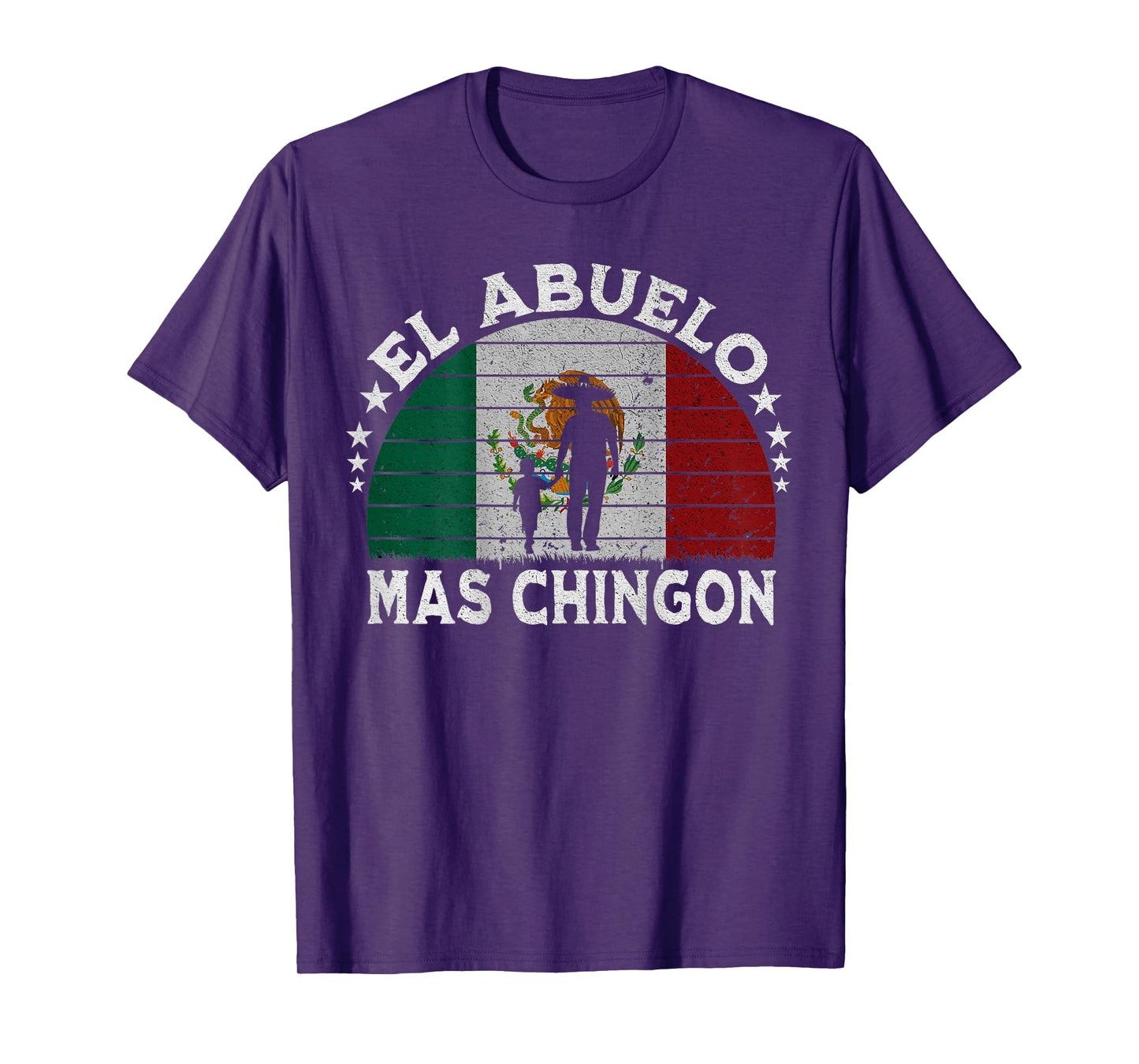 El Abuelo Mas Chingon Mexican Grandpa Cinco De Mayo Flag T-Shirt