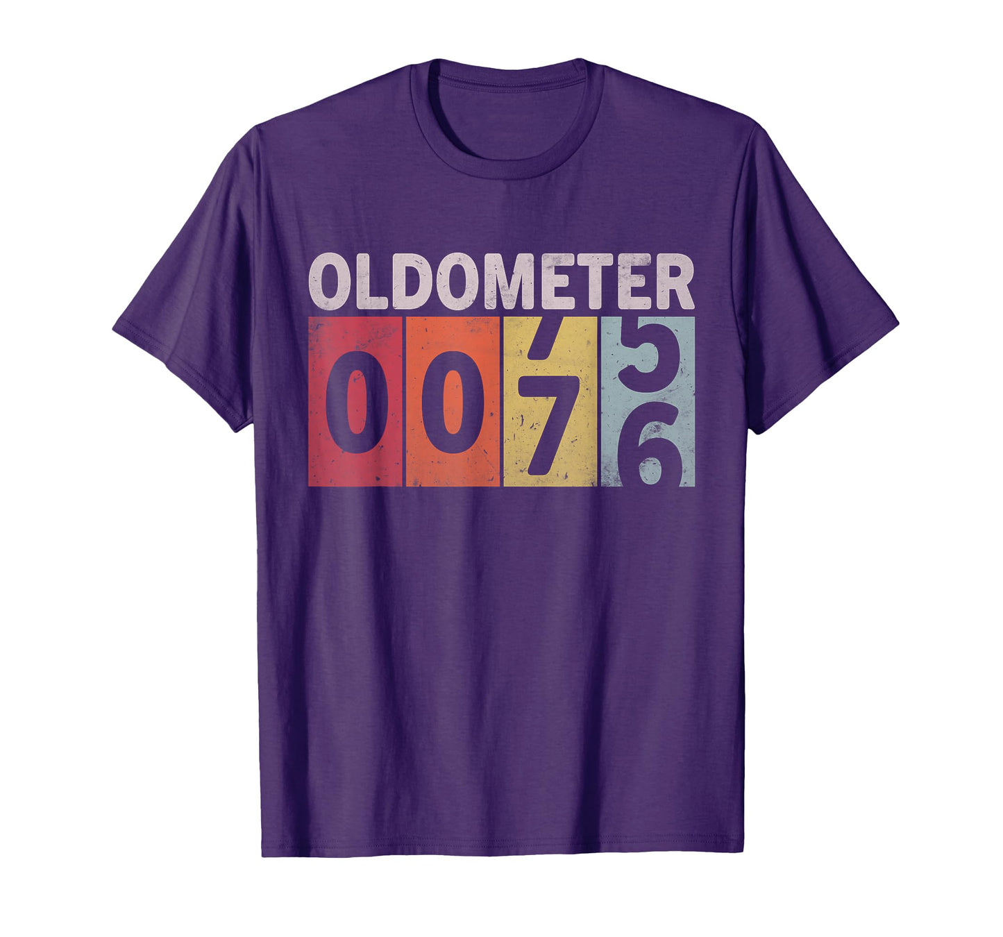 Oldometer 75-76 Funny 76 Years Old Birthday T-Shirt