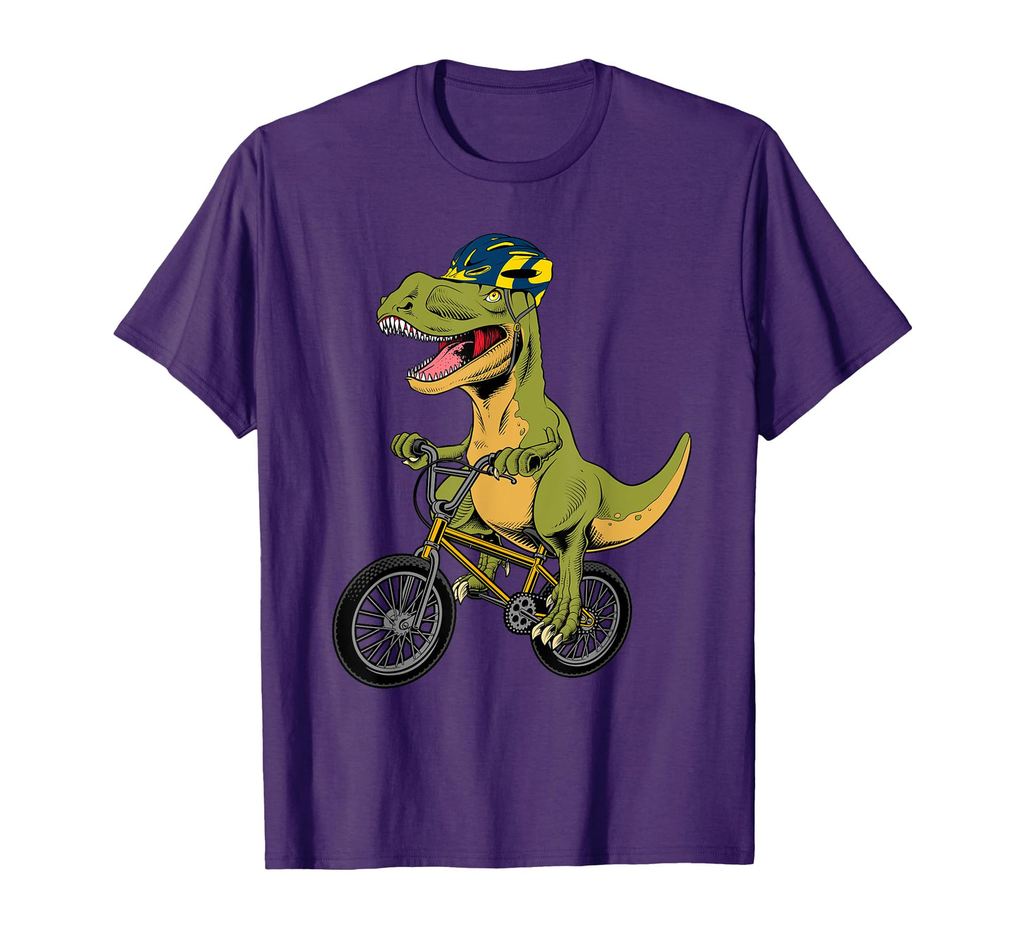 Cool BMX For Men Boys Kids Bike Rider T Rex Dinosaur Bicycle T-Shirt
