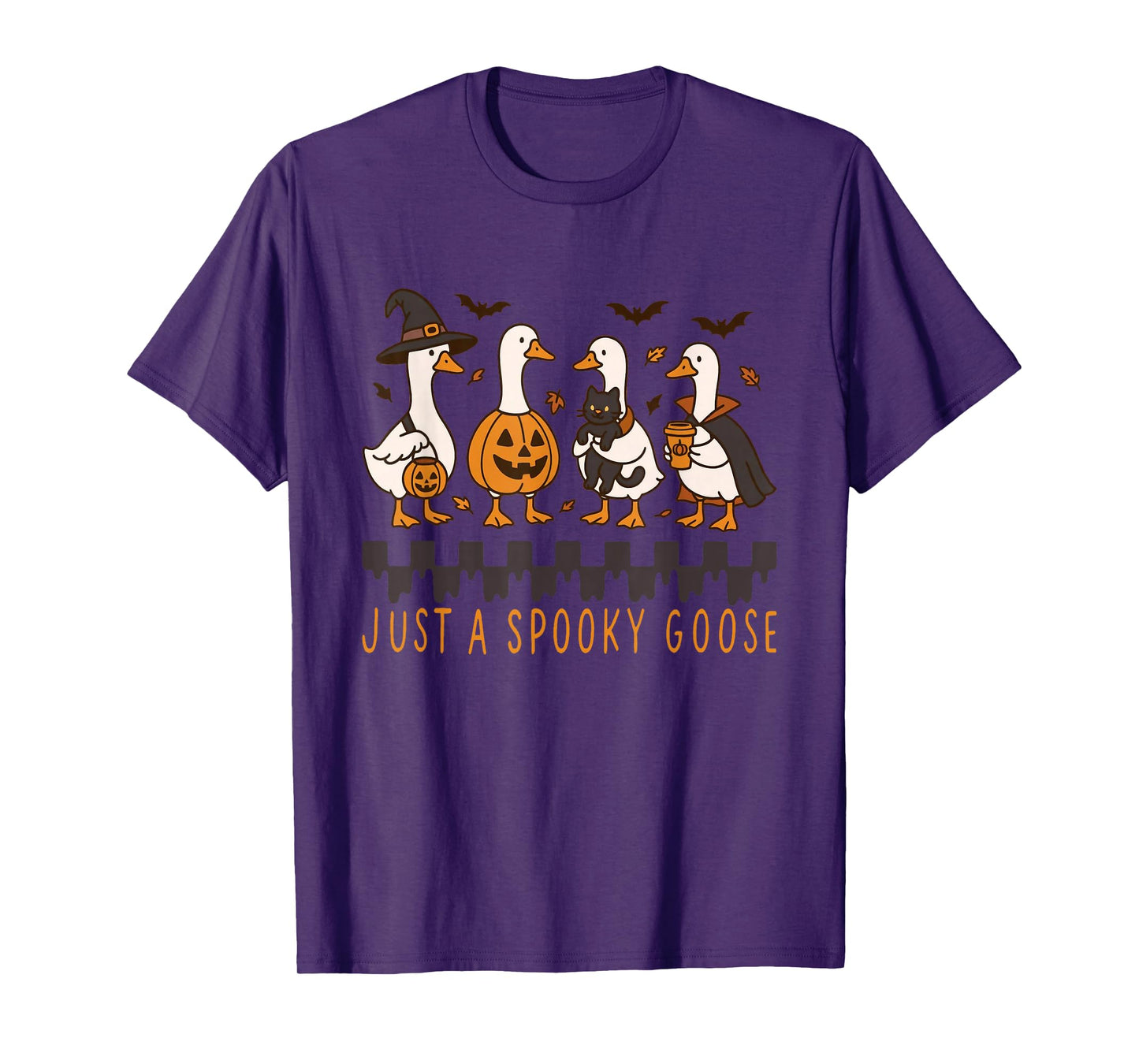 Vintage Halloween Just A Spooky Goose Cute Goose Halloween T-Shirt
