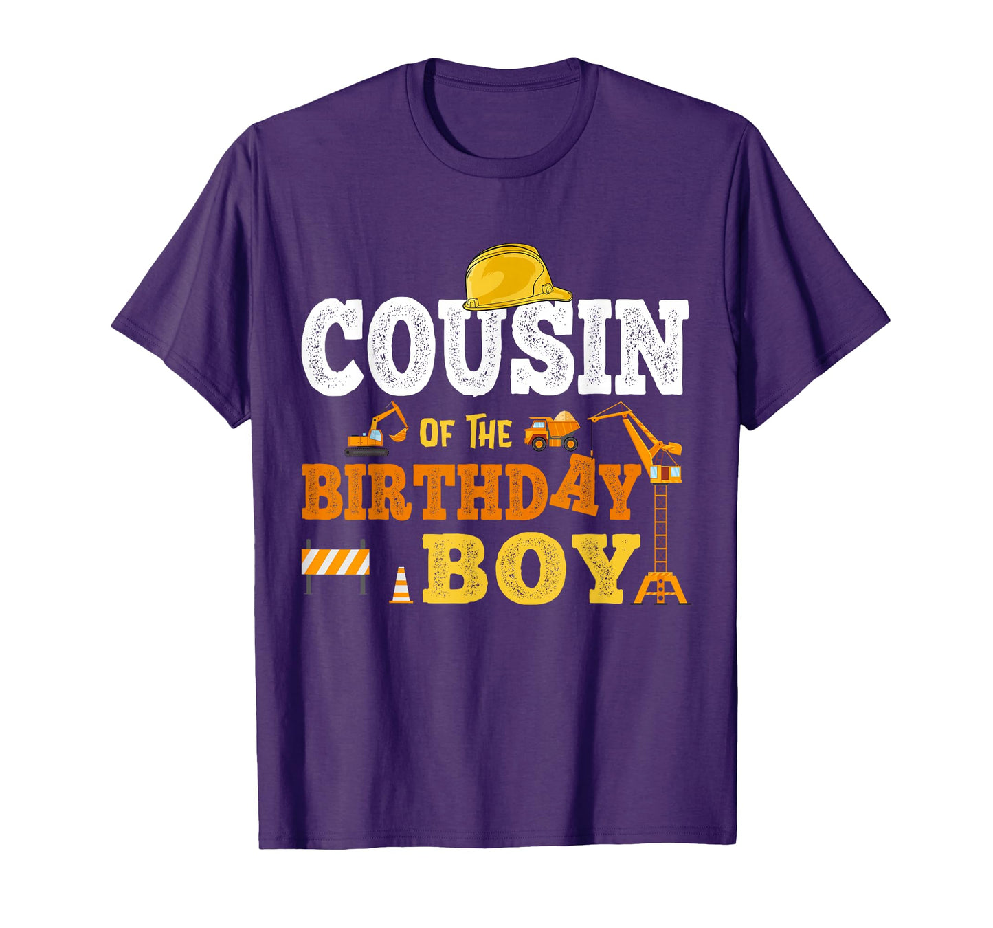 Cousin Of The Birthday Boy Kid Construction Matching Family T-Shirt