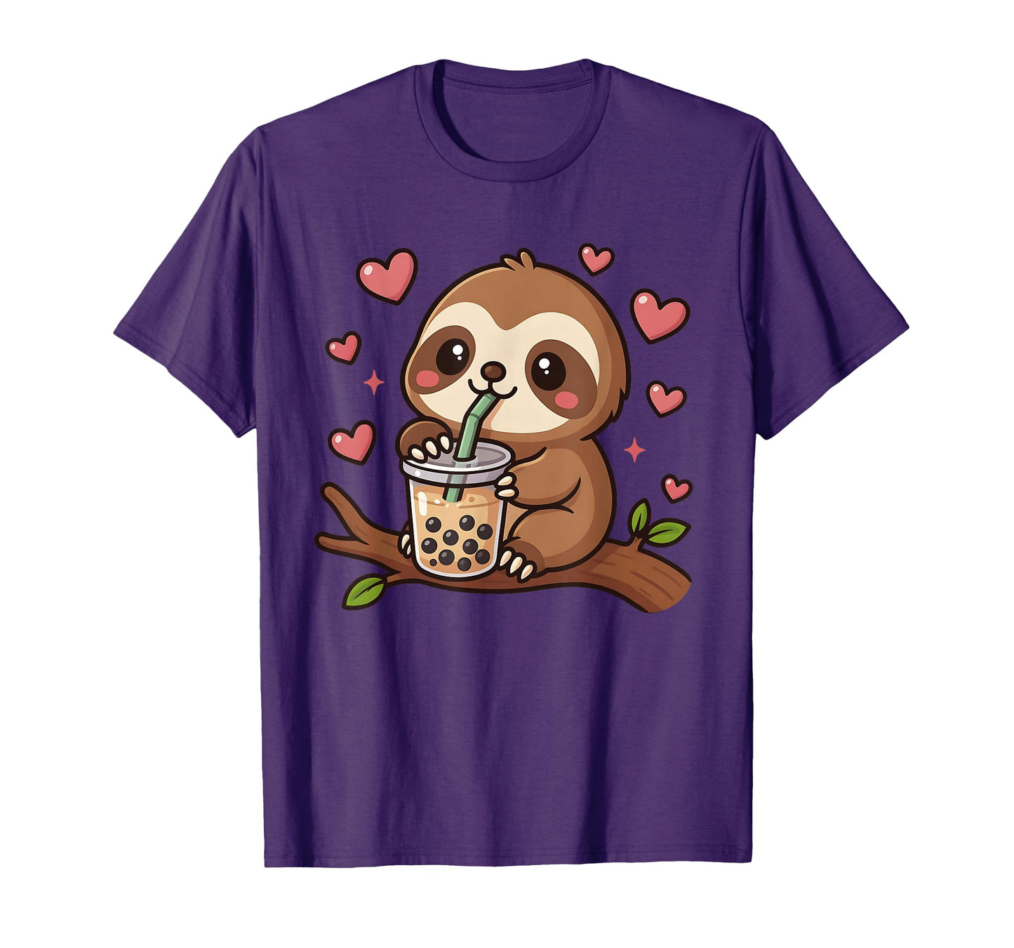 Cute Sloth Boba Tea Bubble Tea Anime Kawaii Neko Gift Idea T-Shirt