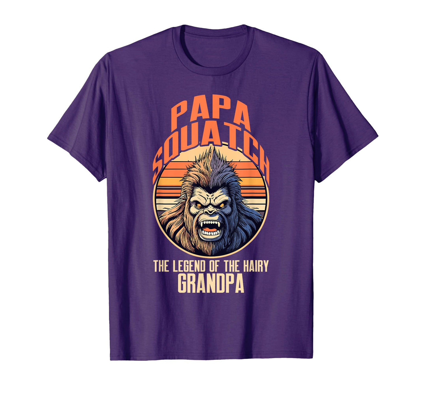 Papa Squatch The Legend Grandpa Squatcher Bigfoot Dad Father T-Shirt
