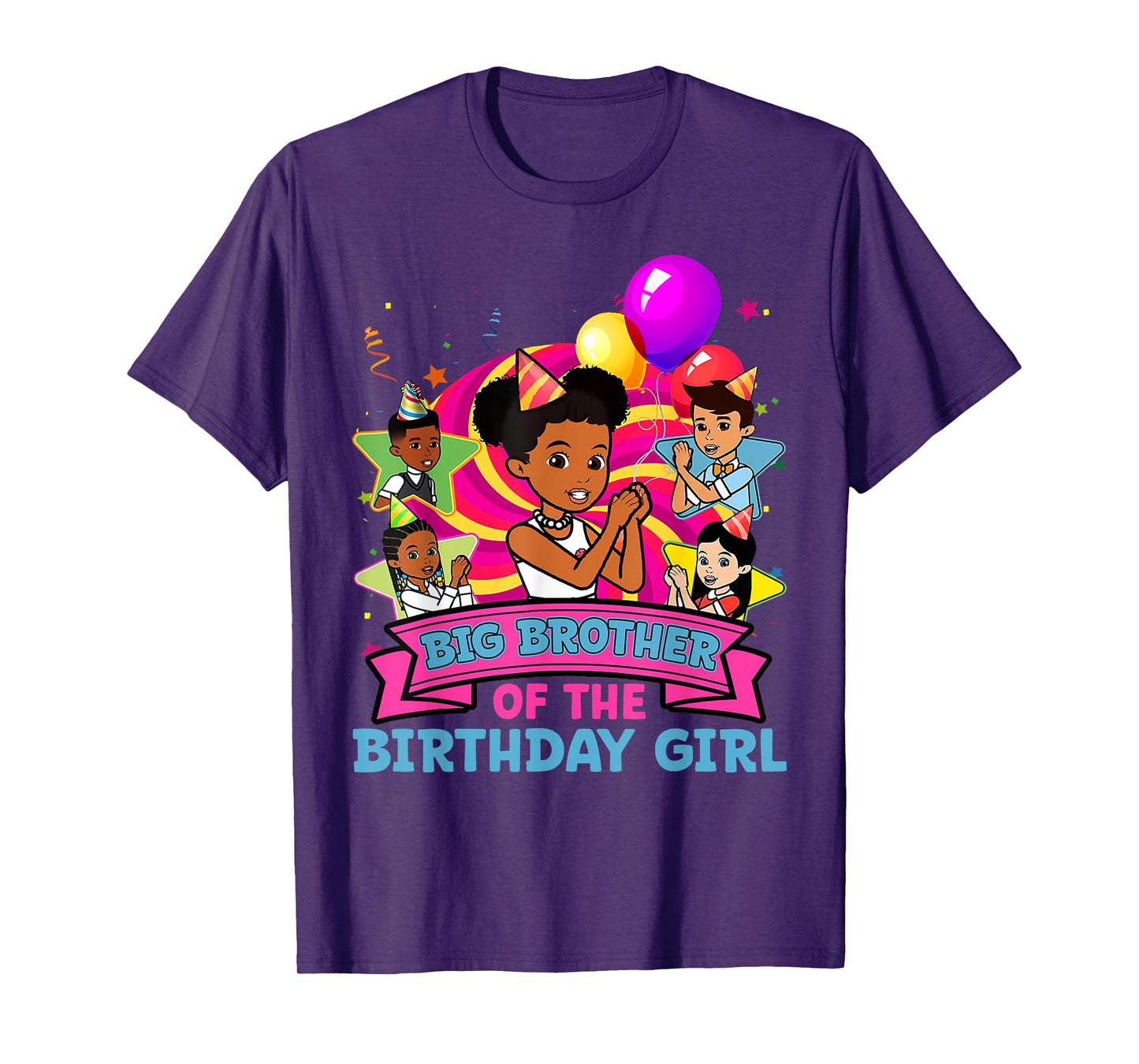Big Brother Birthday Girl Party Pink Doll Family Decorations T-Shirt
