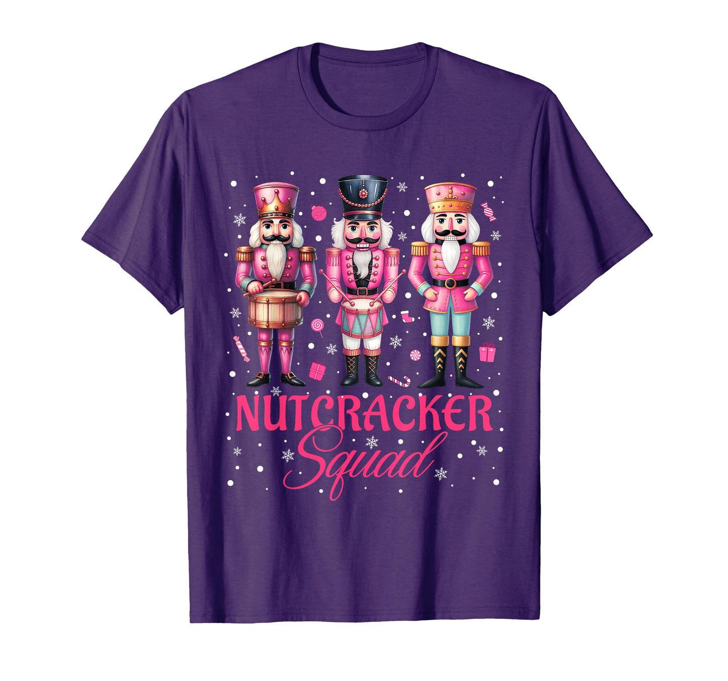 Pink Nutcracker Squad Pink Christmas Ballet Xmas Women Kids T-Shirt
