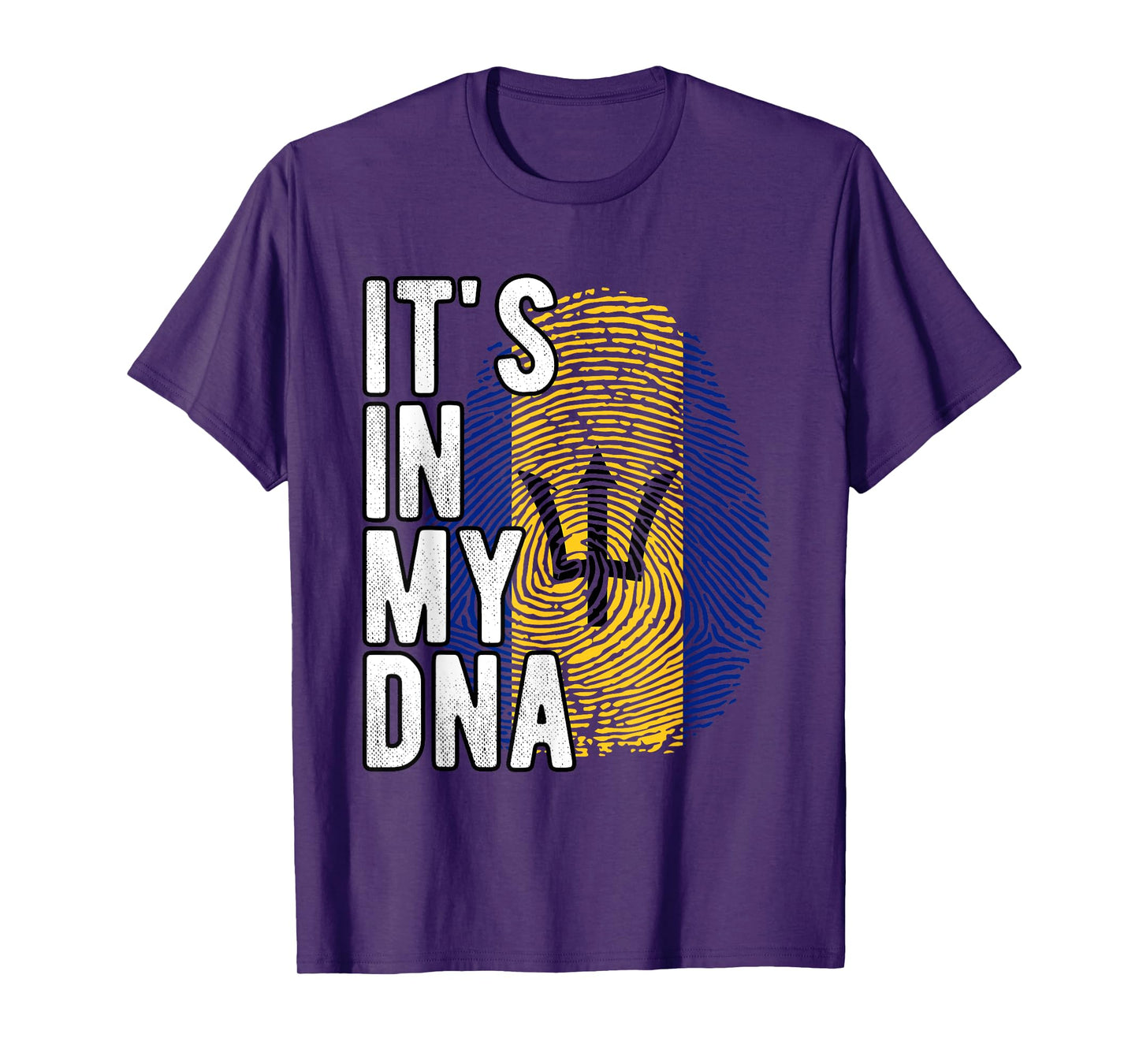 Funny it's in my DNA Barbados flag Fingerprint T-Shirt