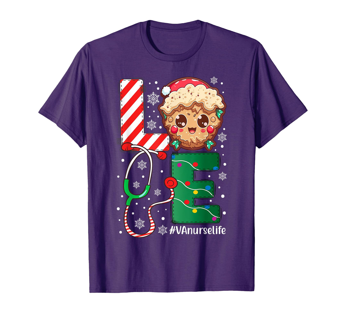 VA Nurse Nursing Christmas cookie Love Nurse Life T-Shirt