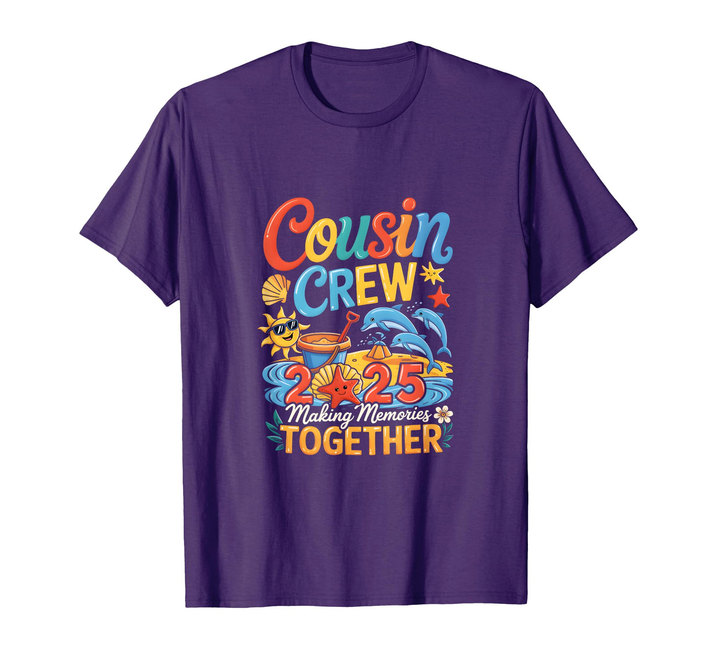 Cousin Crew 2025 Summer Vacation Beach Making Memories T-Shirt