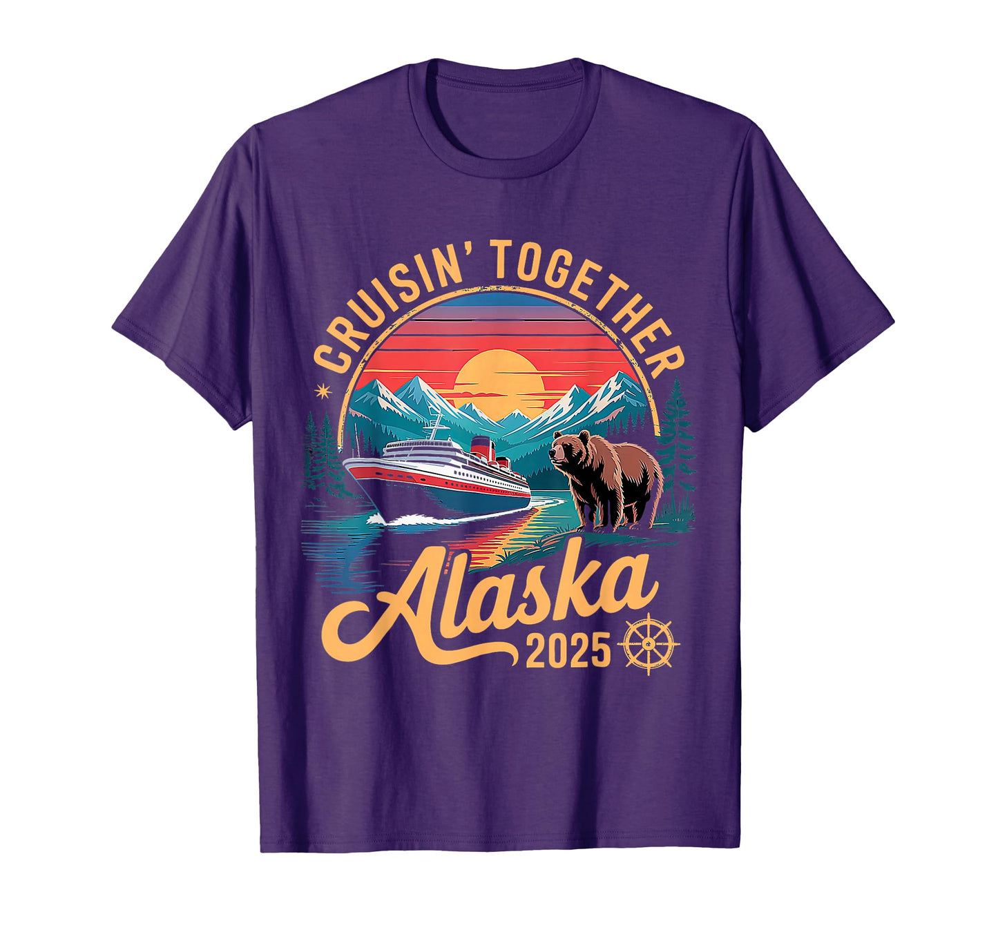 Alaska Cruise 2025 Matching Family Friends And Group Alaskan T-Shirt
