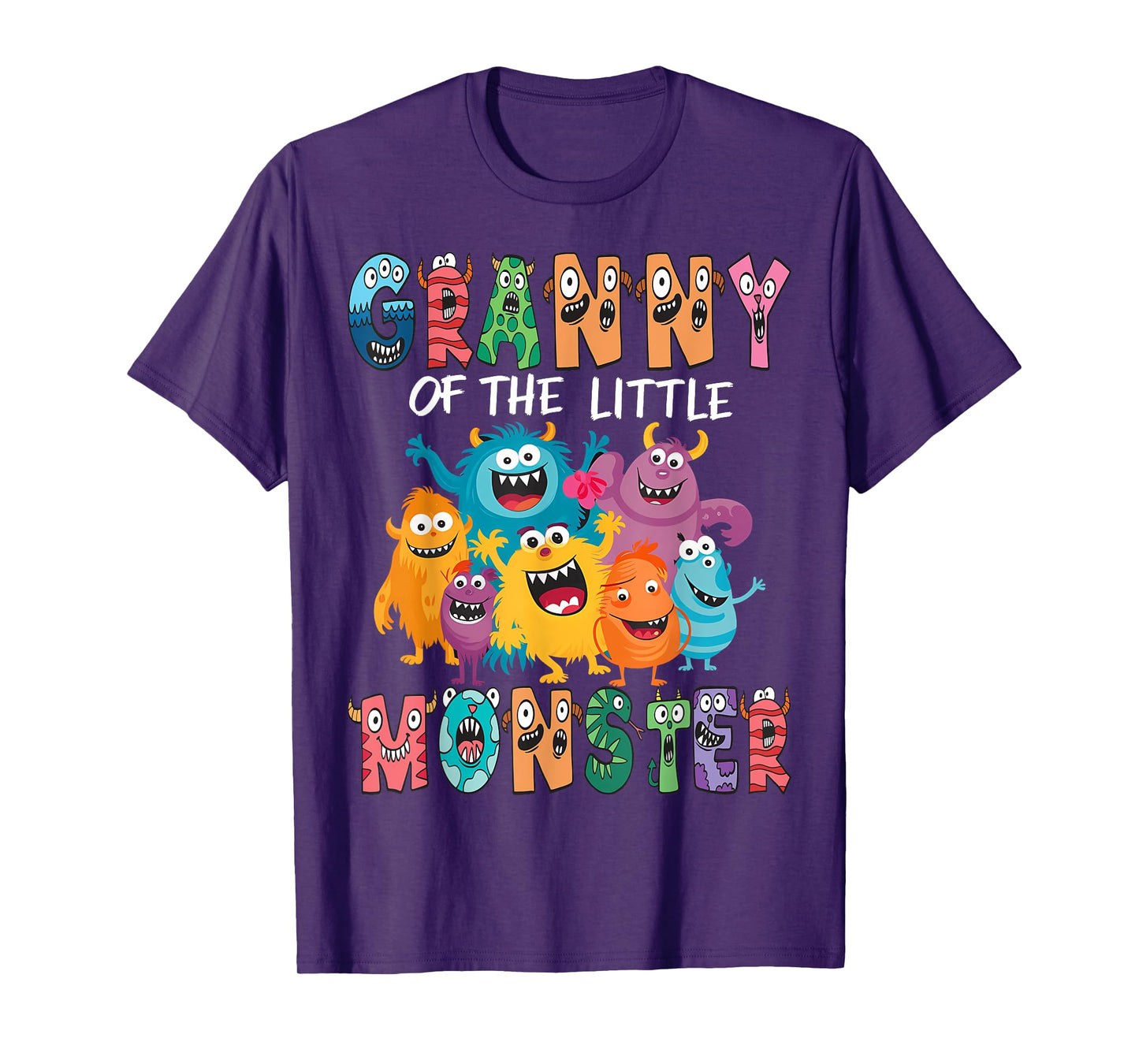 Granny Of The Little Monster Kids 1St Birthday Party T-Shirt