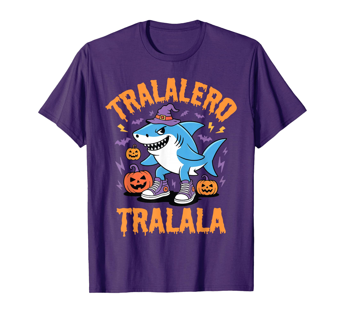 Tralalero Tralala Funny Shark Meme Halloween Costume Kids T-Shirt