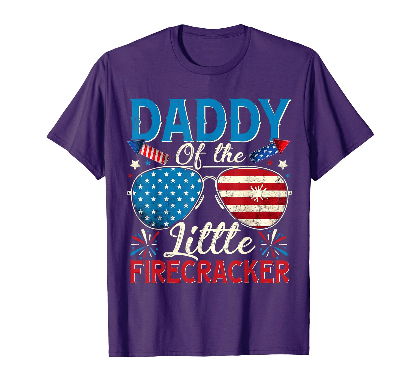 Daddy Of The Little Firecracker 4th Of July Dad Daddy T-Shirt