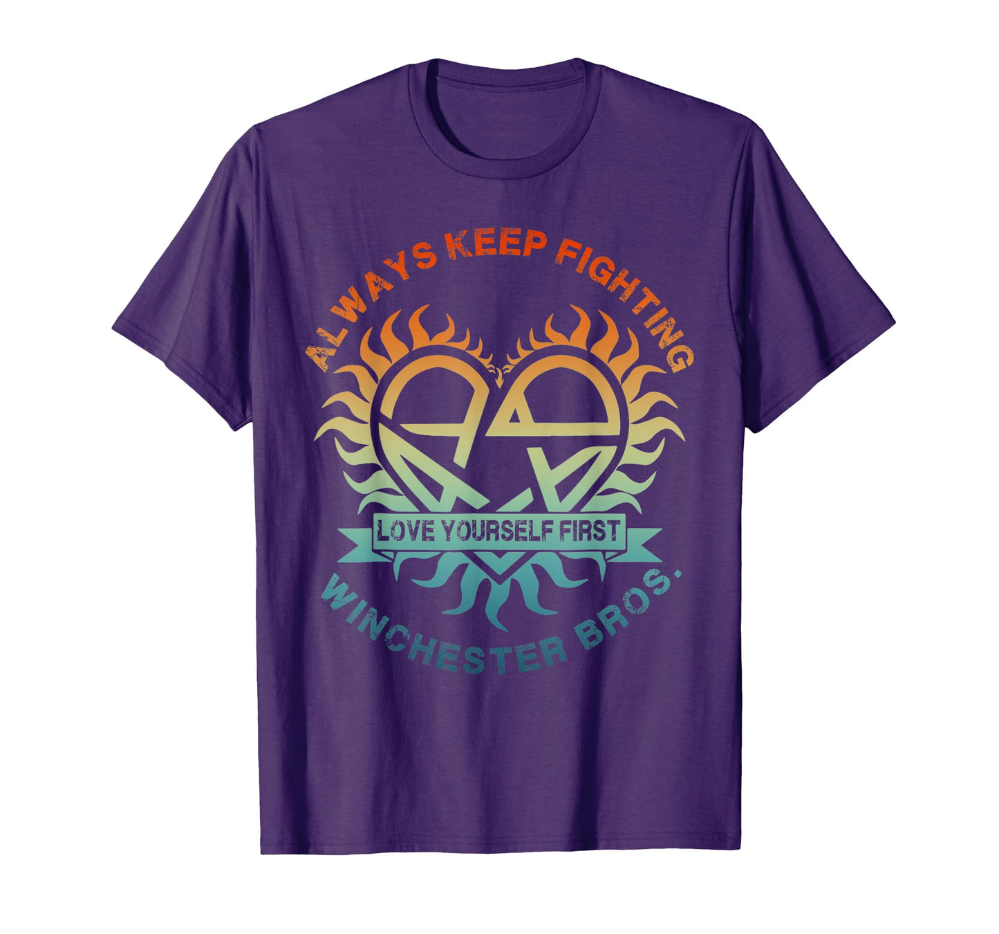 Vintage Always Keep Fighting Winchester Bros Love Yourself T-Shirt