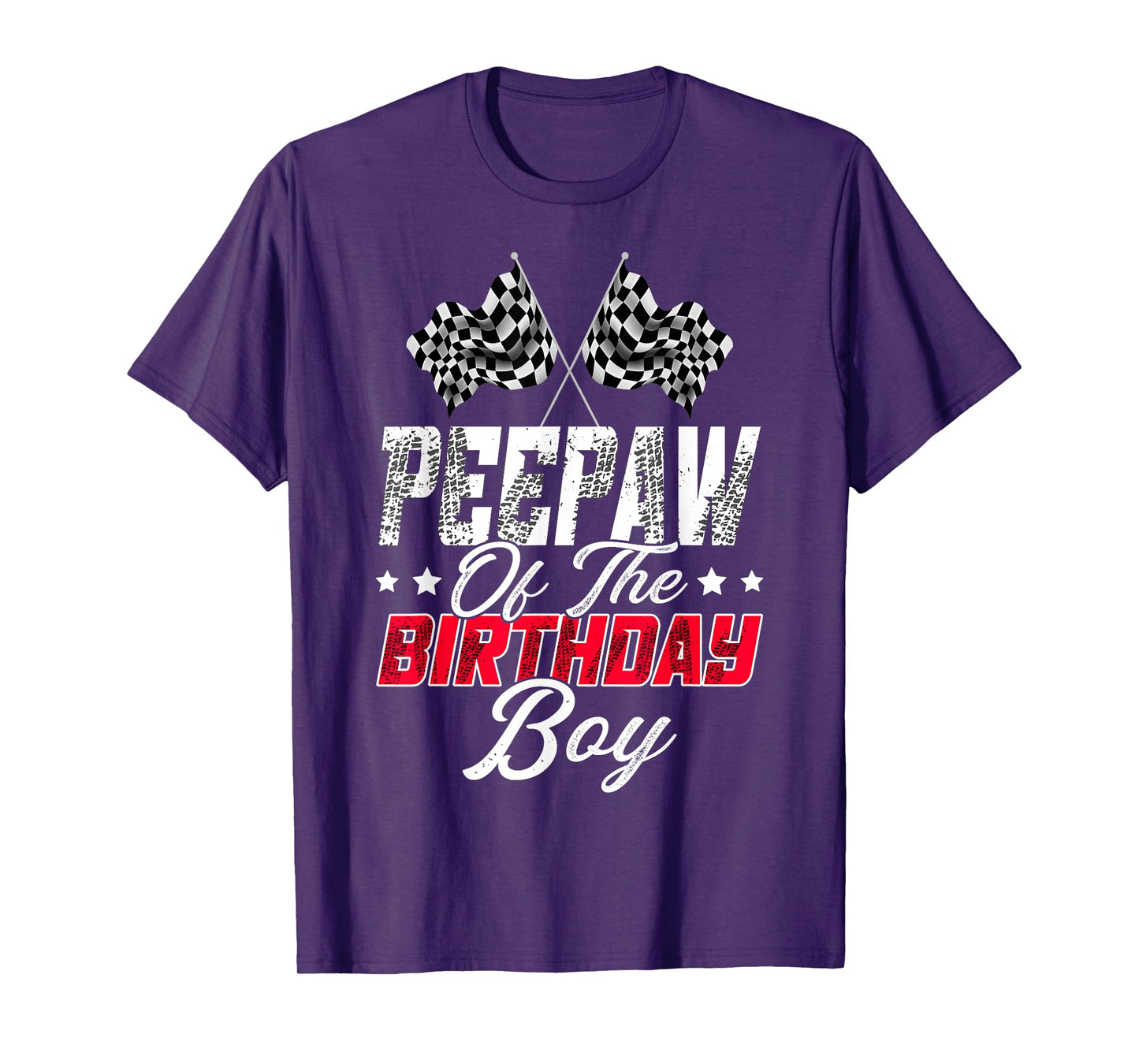 Race Car Peepaw Of The Birthday Boy Racing Family Pit Crew T-Shirt