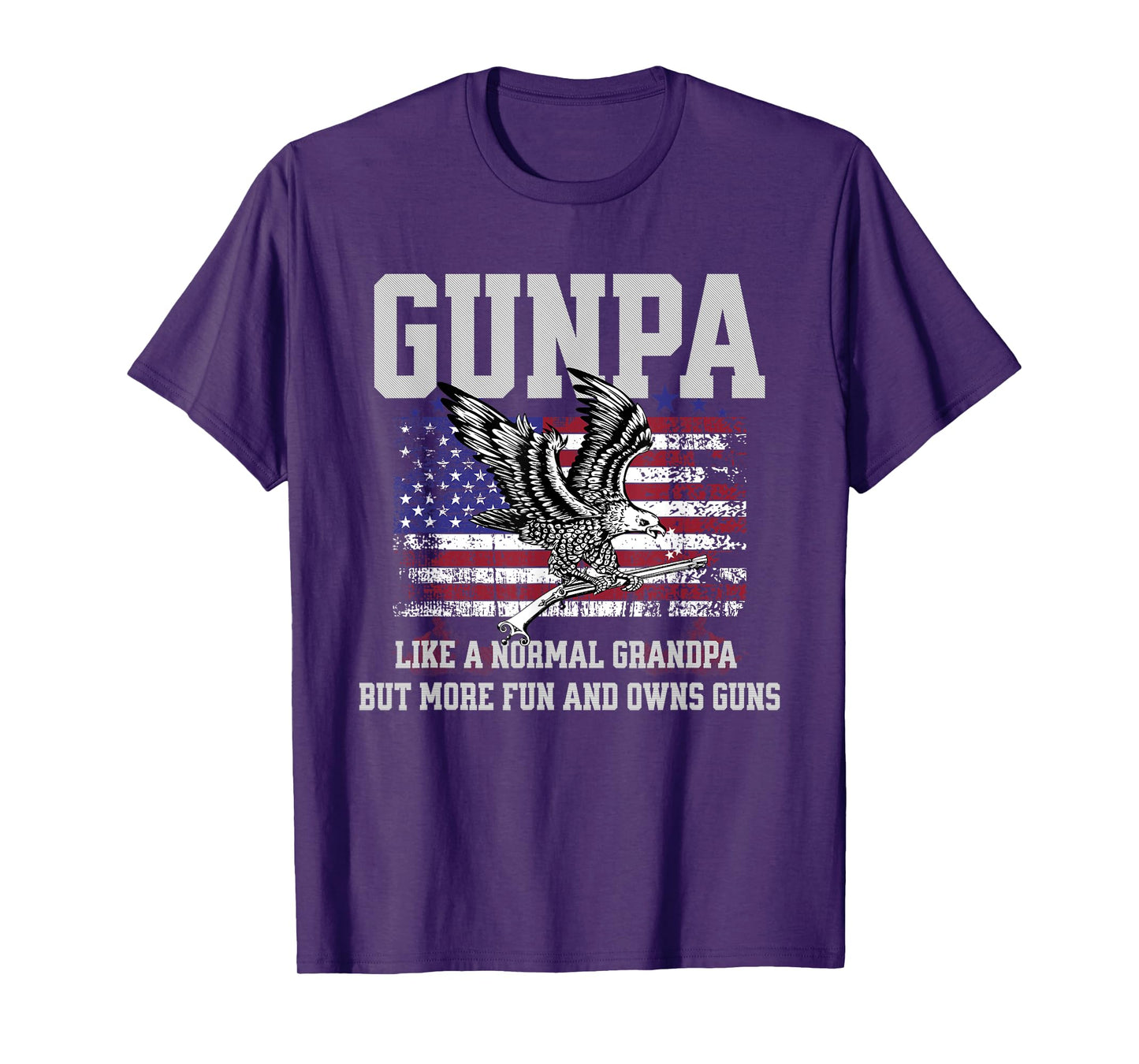 Cool Gunpa Like Normal Grandpa But Own Guns Design T-Shirt