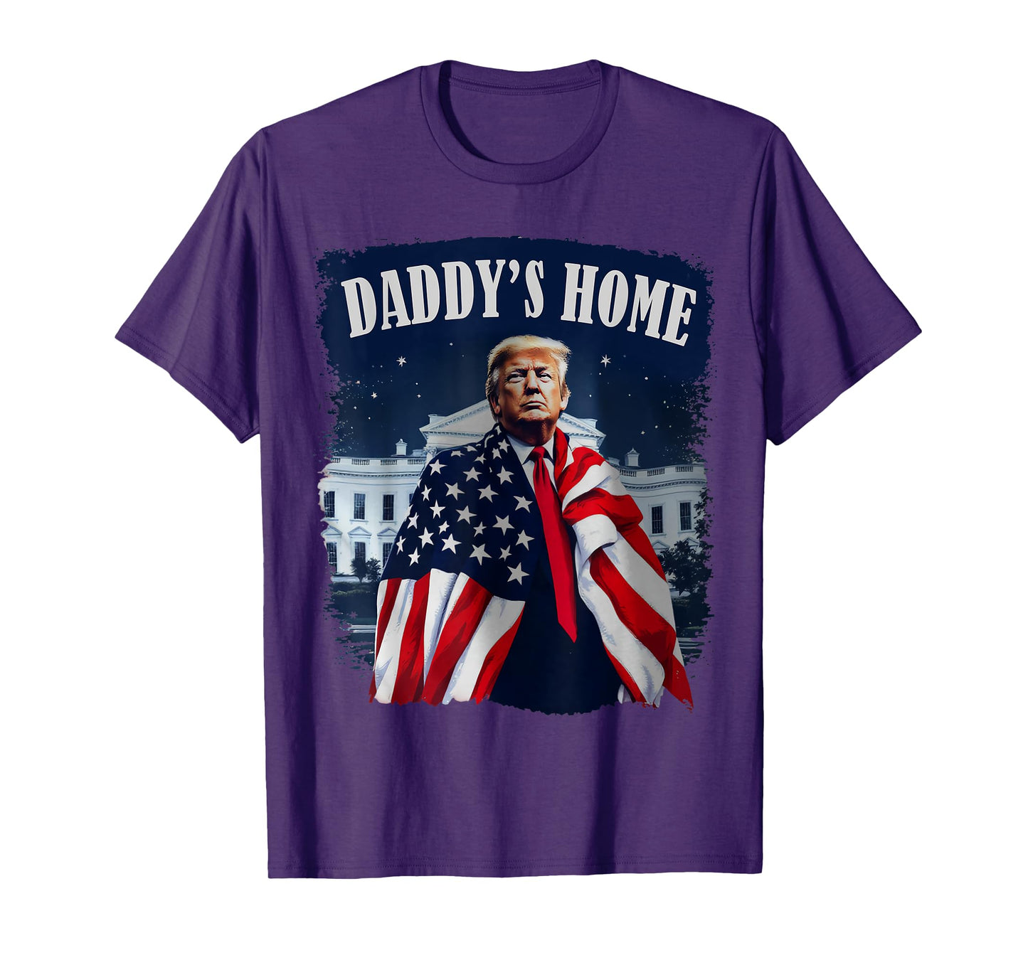 Vintage Daddy's Home 2024 Trump Take America Back US Flag T-Shirt