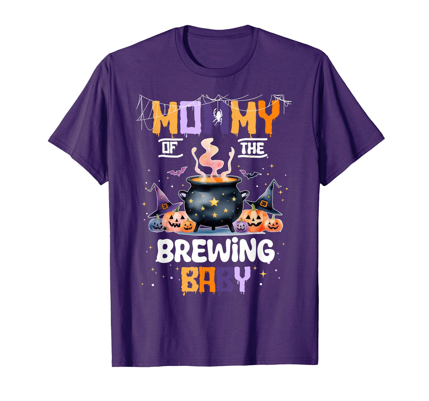 Mommy of The Brewing Baby Boo Ghost Halloween Baby Shower T-Shirt