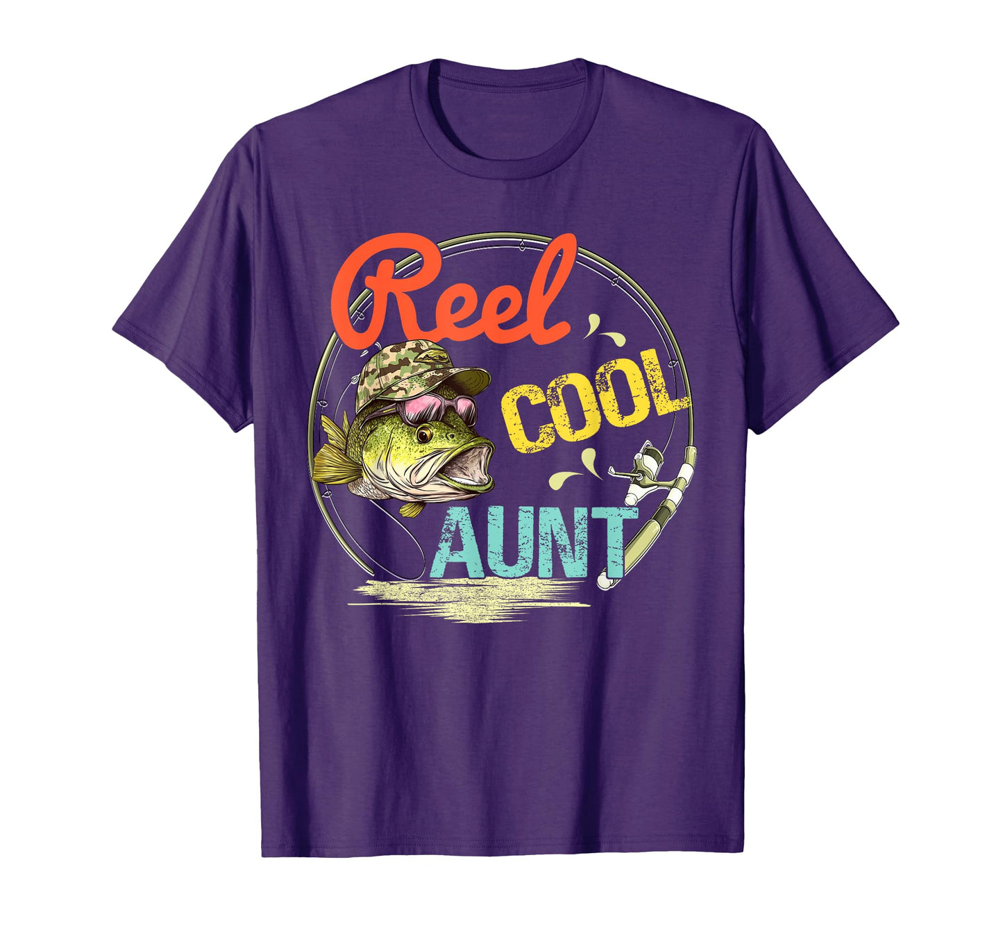 Womens Reel Cool Aunt Fishing Daddy Mothers day T-Shirt