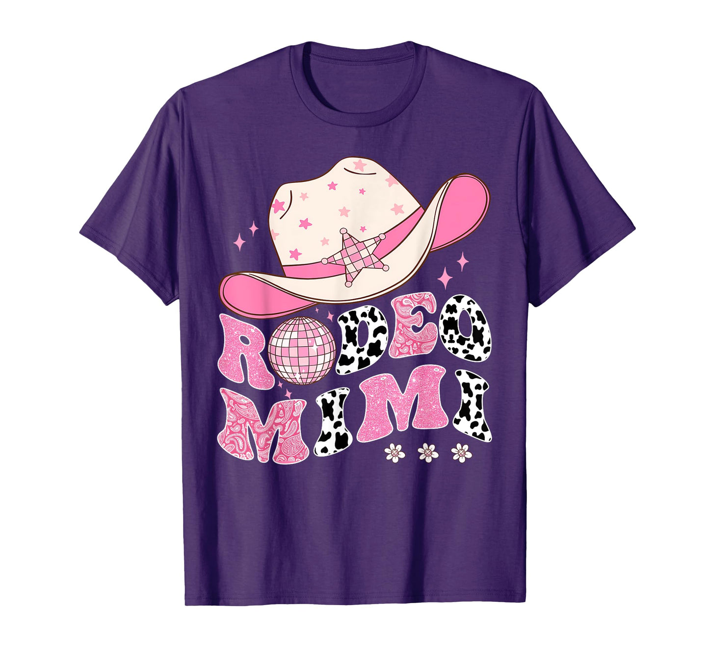 Rodeo Mimi Pink CowGirl 1St Birthday Disco Groovy T-Shirt
